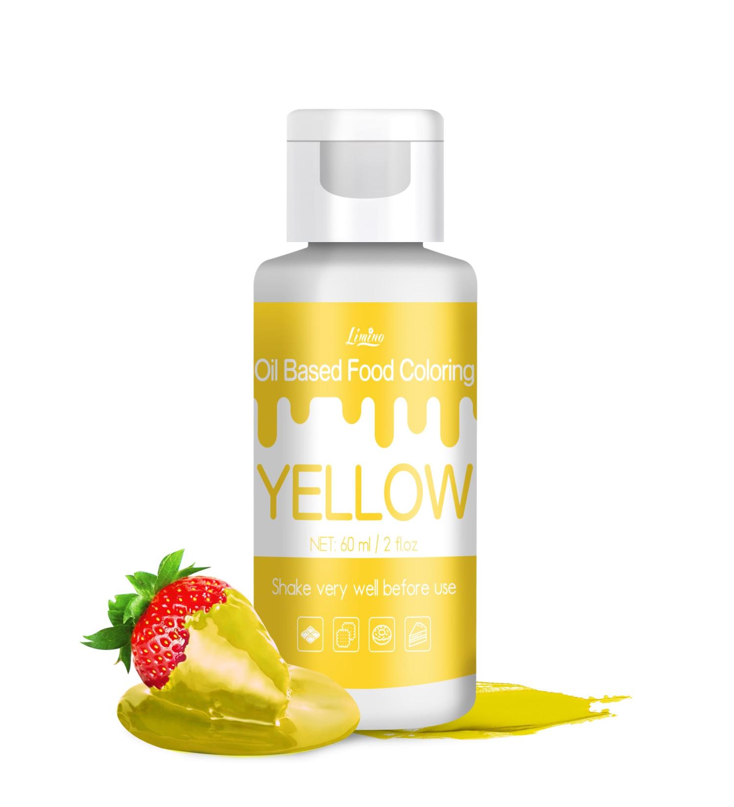 Fat-Soluble Yellow Food Coloring - 60ml Oil-Based for Chocolate Baking Macarons & Fondant | Concentrated Color for Decorative Cakes & Sweets - Buy Online on GoSupps.com