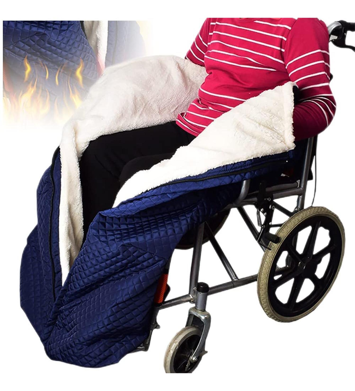 Fleece-Lined Wheelchair Cosy Cover Half Body Type Wheelchair Cosy Winter Water Proof Fleece Lining Wheelchair Accessories Blanket Leg and Instep Warmer for Disabled Senio - Buy Online on GoSupps.com