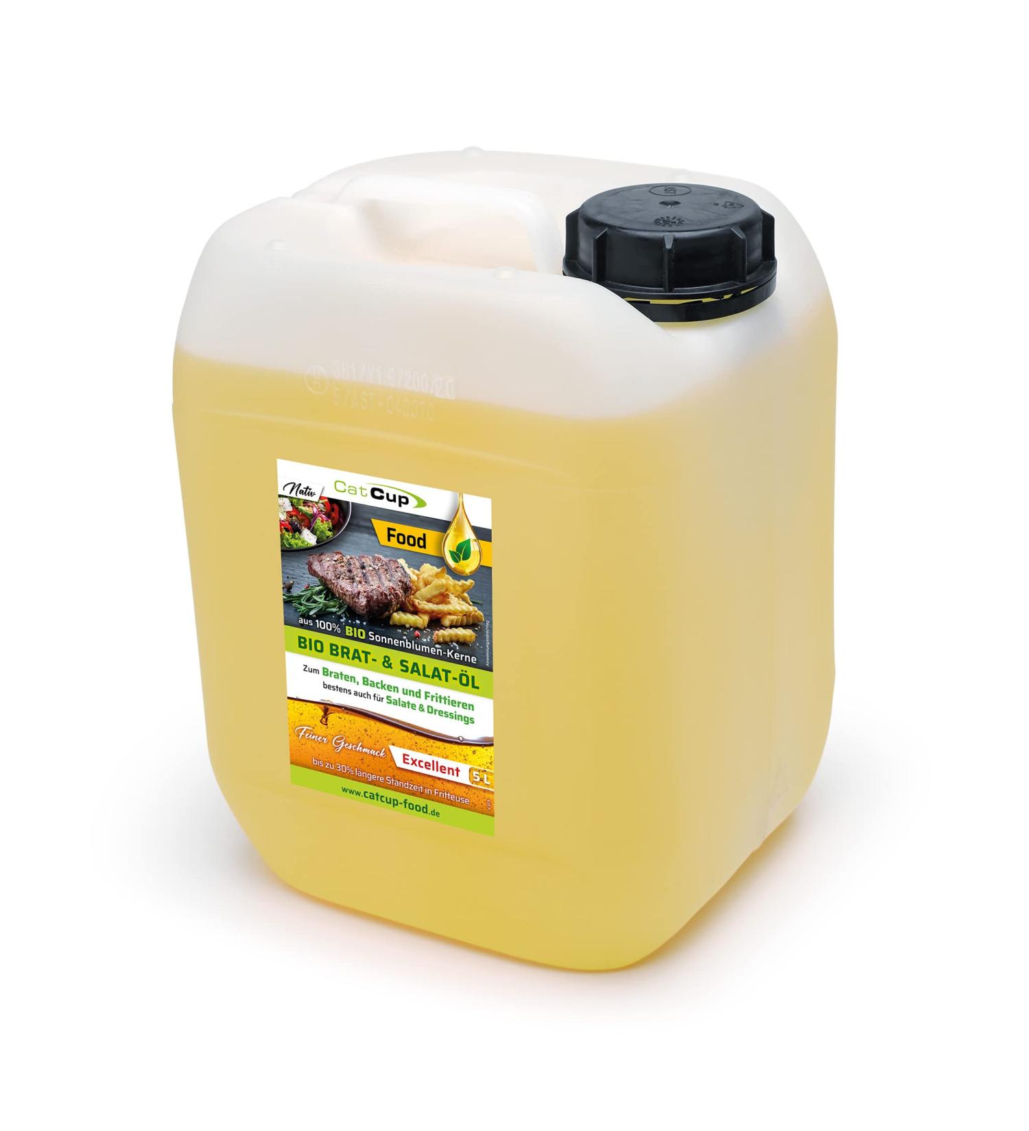 Buy Organic High Oleic Sunflower Oil (5L) - Premium Fried & Salad Oil - 100% Pure International Shipping Available - Buy Online on GoSupps.com