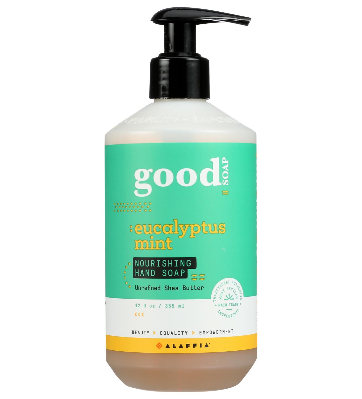 Buy ALAFFIA Good Soap Eucalyptus Mint Hand Soap - 12 FZ | Natural & Eco-Friendly | International Shipping Available - Buy Online on GoSupps.com