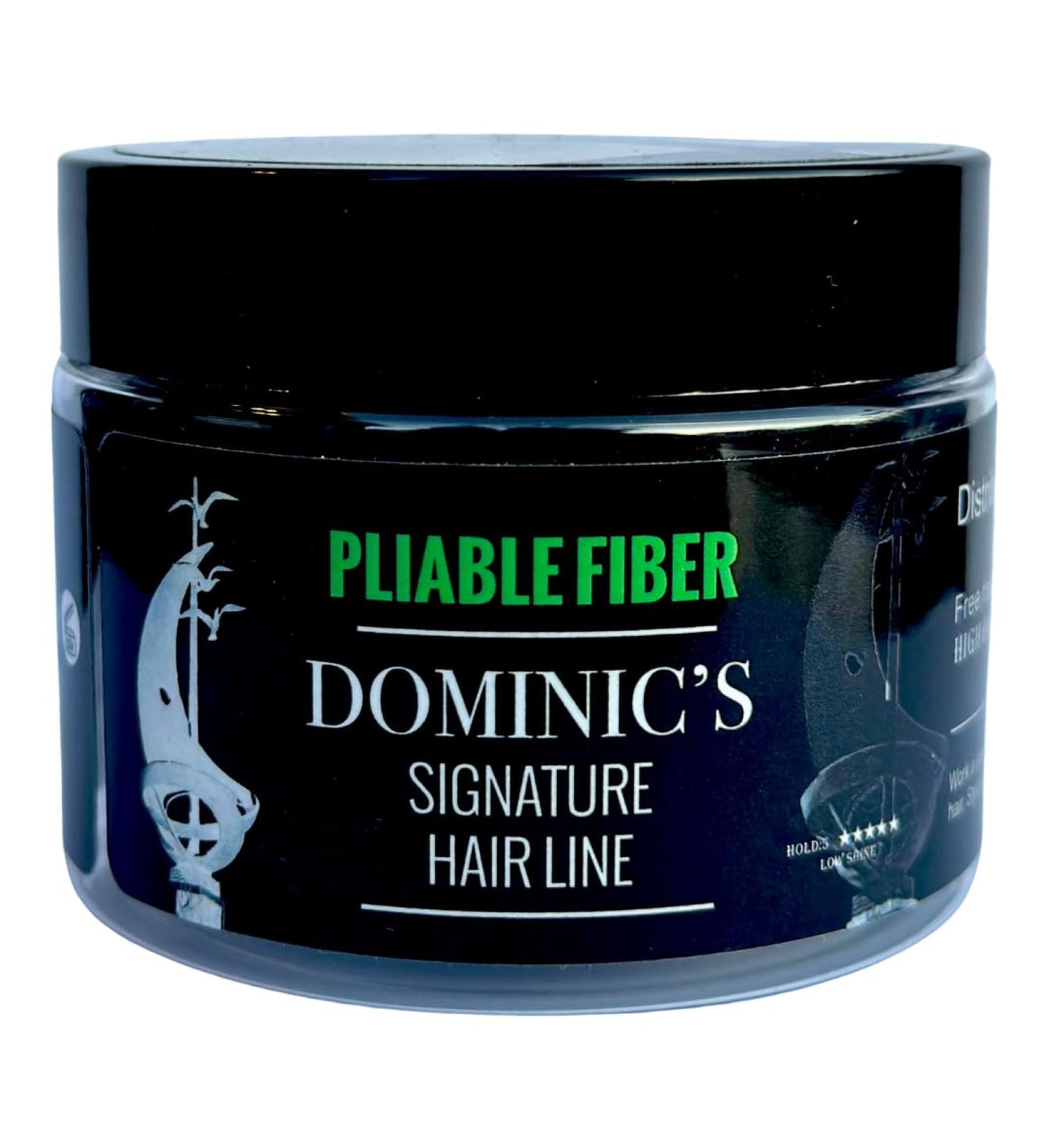 DOMINIC'S SIGNATURE HAIR LINE Pliable Fibre Molding Cream for Mens and Womens with Medium Hold and Matte Texture White