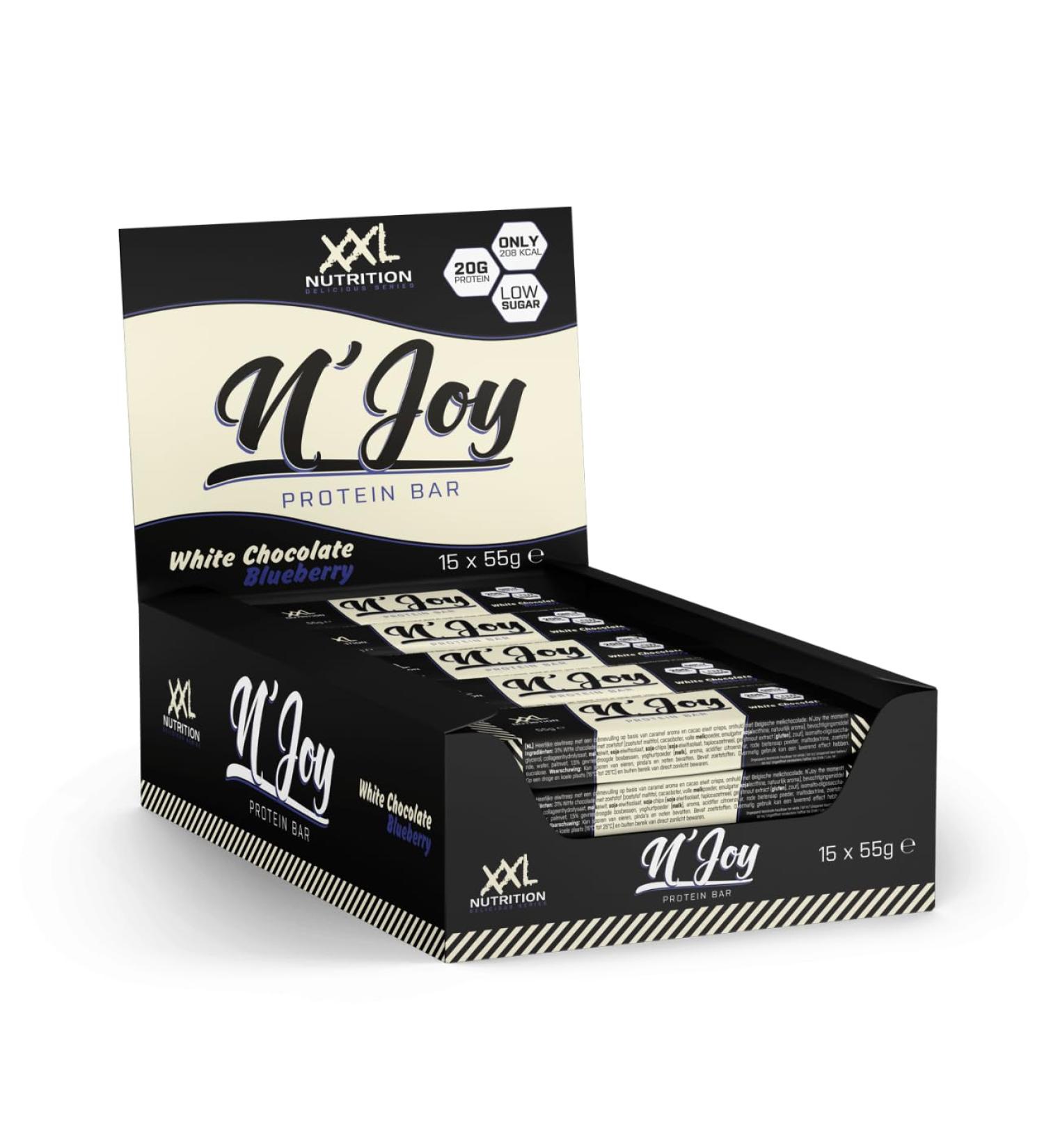  XXL Nutrition XXL Nutrition - N'Joy Protein Bar - Protein Bar 20g Protein - White Chocolate Cornflower - 15 Pieces - Buy Online on GoSupps.com