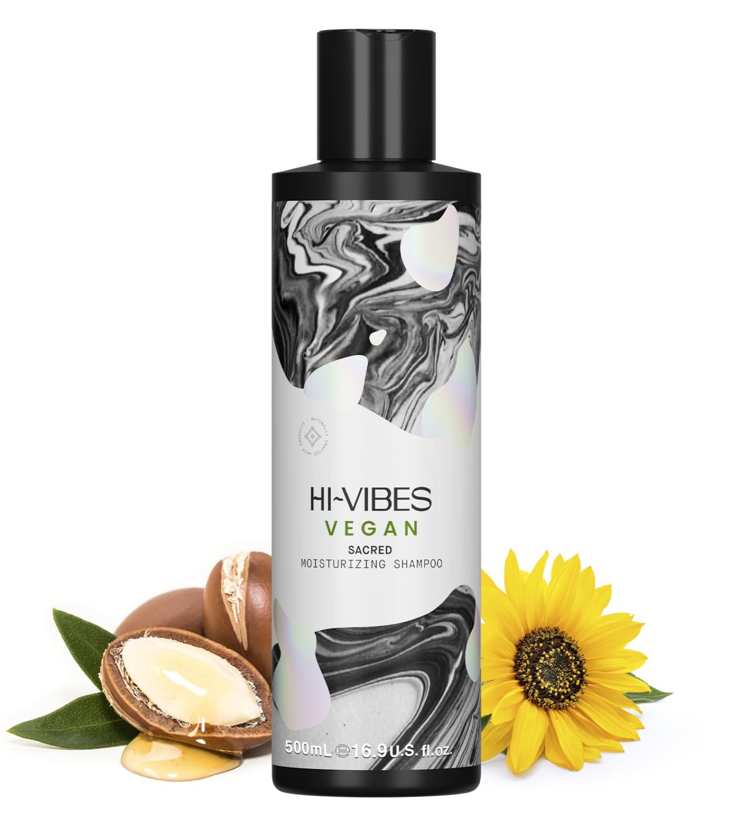 MOEHAIR Hi-Vibes Argan Oil Moisturizing Shampoo | Vegan Paraben & Sulfate Free | Hydrates Nourishes & Repairs Hair | Infused with Sunflower & Avocado Oil | 16.9 Oz - Buy Online on GoSupps.com