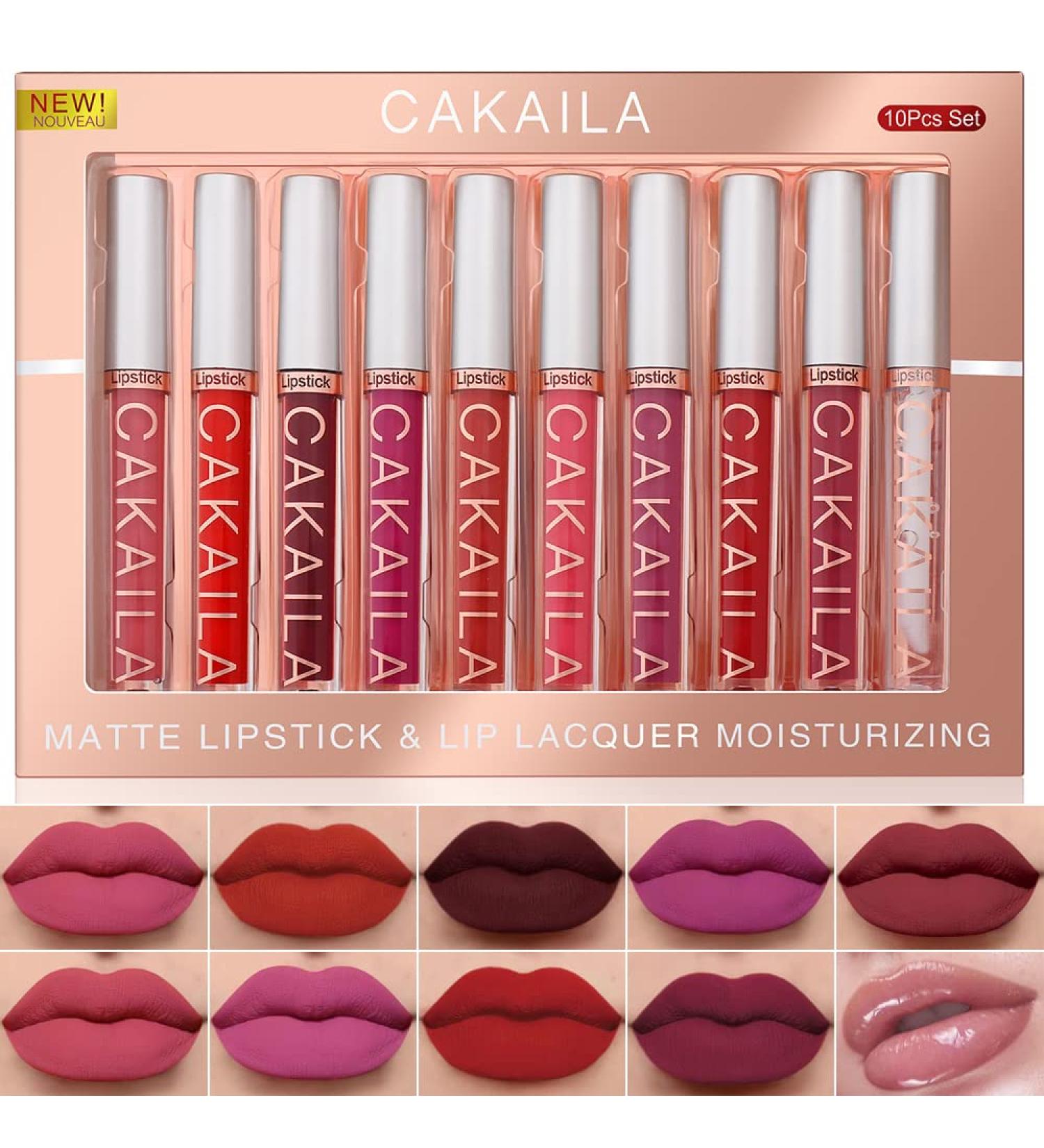 FAEYLI 9Pcs Matte Liquid Lipstick + 1Pcs Lip Plumper Set | Long Lasting & Waterproof Lip Gloss Kit - Buy Online on GoSupps.com