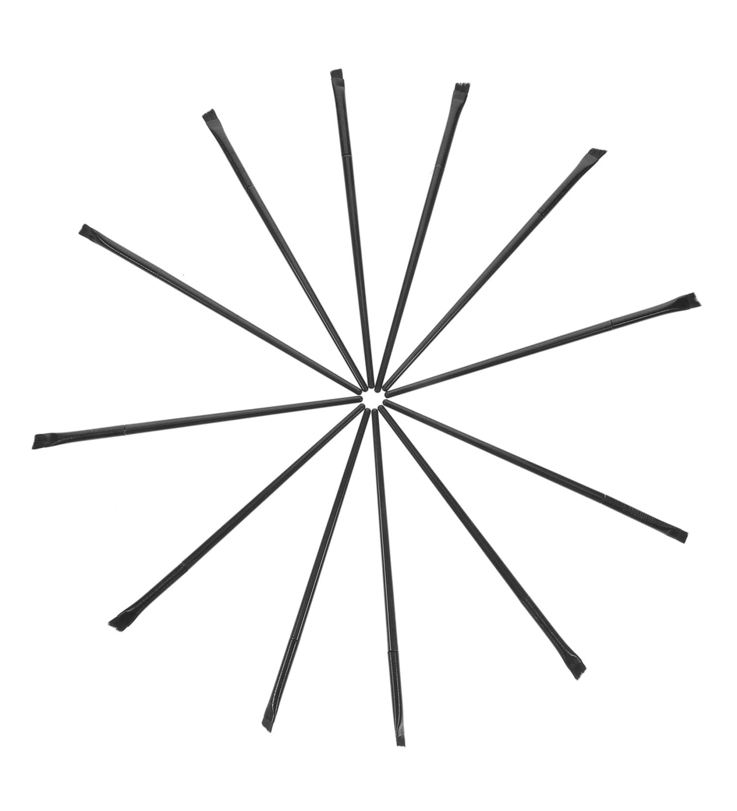 PAMINGONO 12pcs Eyeliner Brush Eye Shadow Brush Beauty Cosmetic Tool Eyeliner Smudge Brush Black 14.5x0.7x0.5cm Black - Buy Online on GoSupps.com