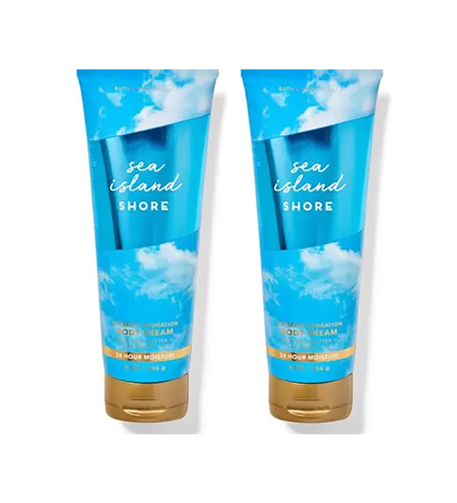 Bath & Body Works Sea Island Shore Ultimate Hydration Body Cream For Women 8 Fl Oz 2- Pack (Sea Island Shore) 8 Ounce (Pack of 2) Sea Island Shore 8 Ounce (Pack of 2)