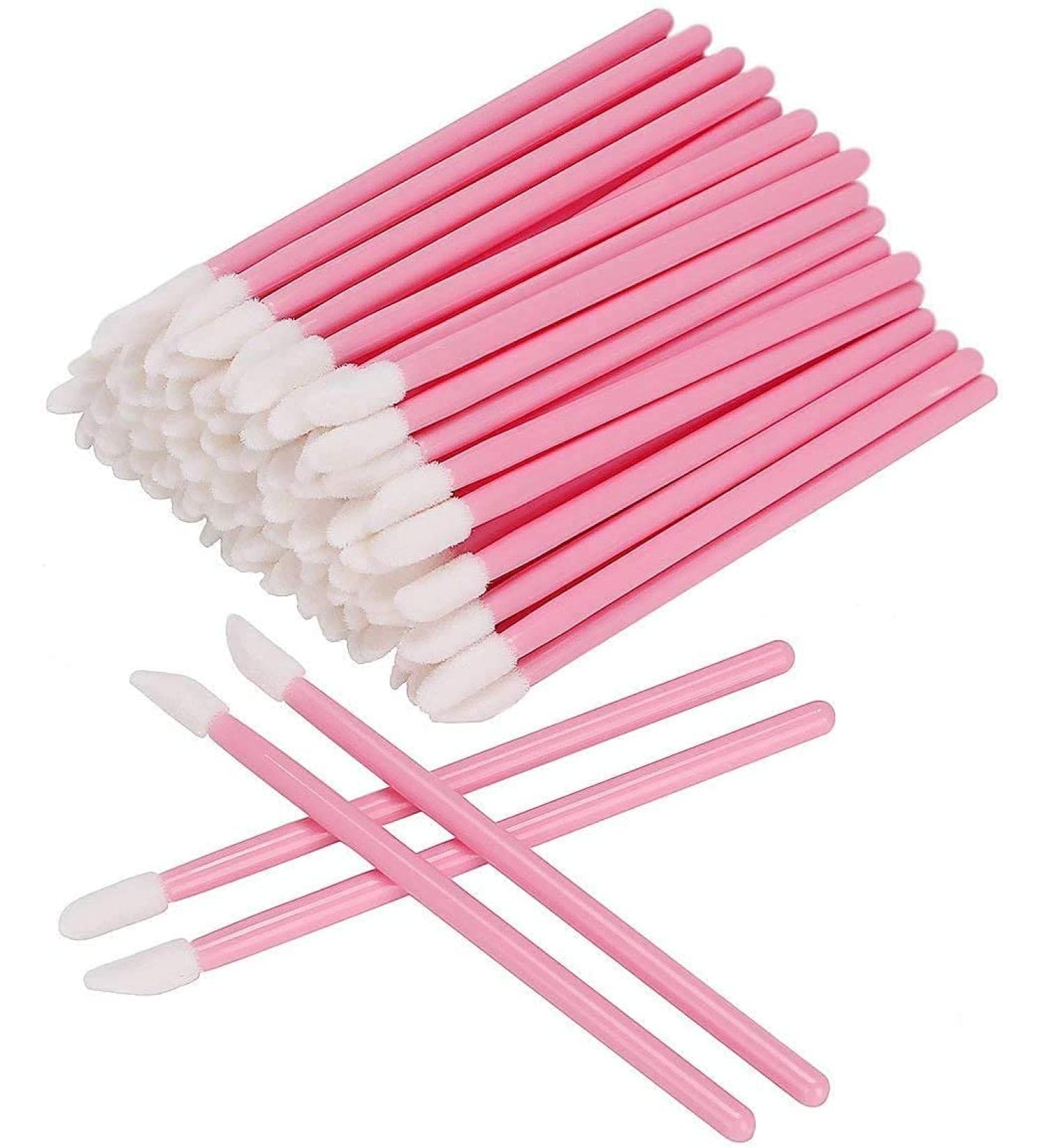 200 Pcs Disposable Lip Brushes - Pink Makeup Beauty Applicator Tools - Buy Online on GoSupps.com