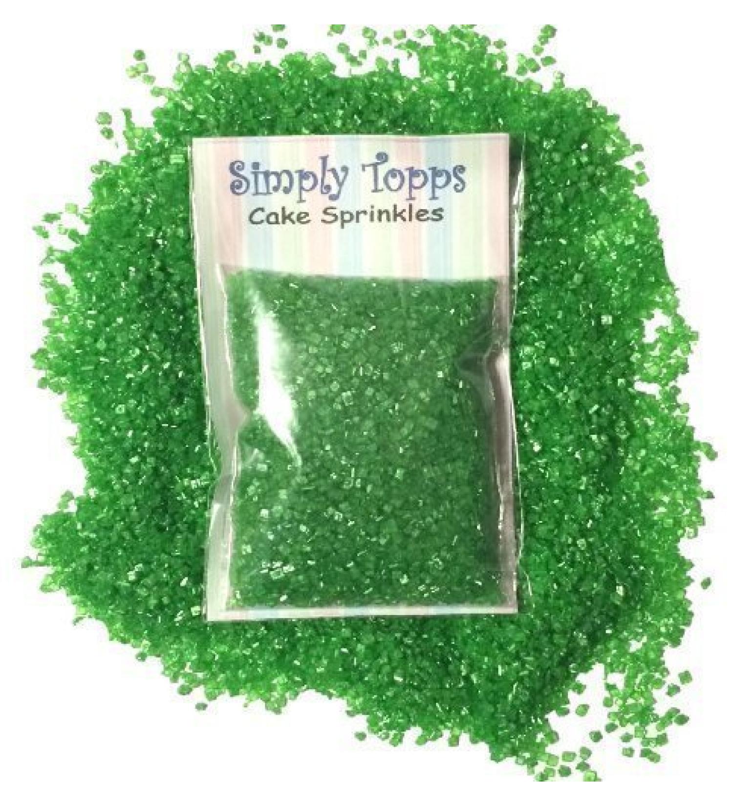Sparkling Sugar crystals 30g - cupcake Cake Sprinkles for Decorating (Green)