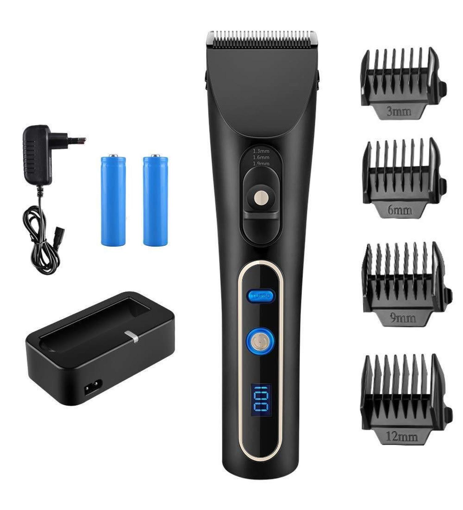 Professional Hair Clippers Set - Rechargeable Men's Beard Trimmer with LCD Display | Precision Long Hair Trimmer - Buy Online on GoSupps.com
