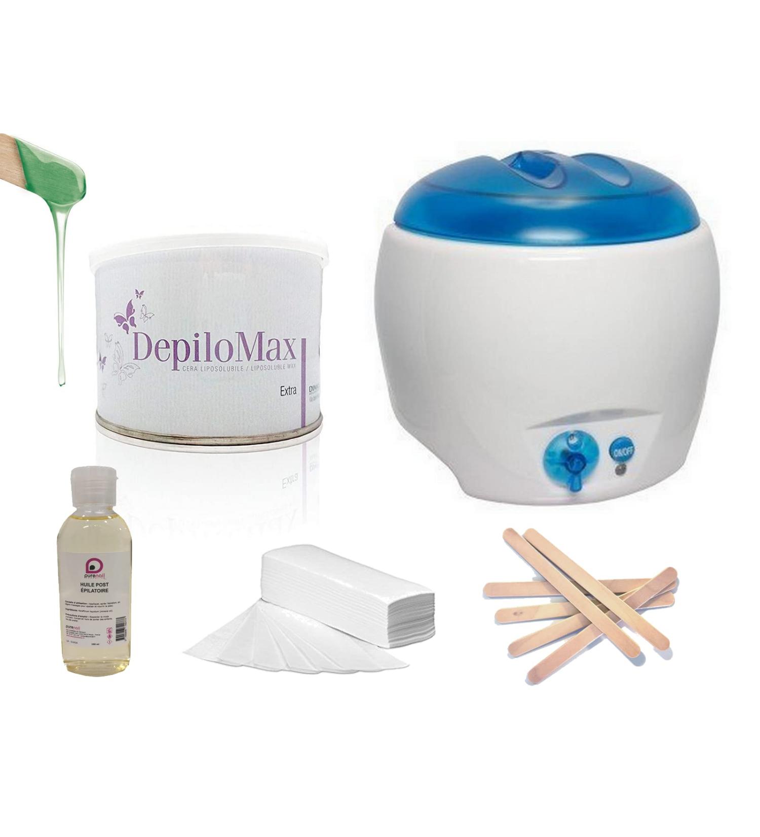 Purewax Epilator Set with Wax Heater - Complete Green Kit 400ml | Shop Internationally - Buy Online on GoSupps.com