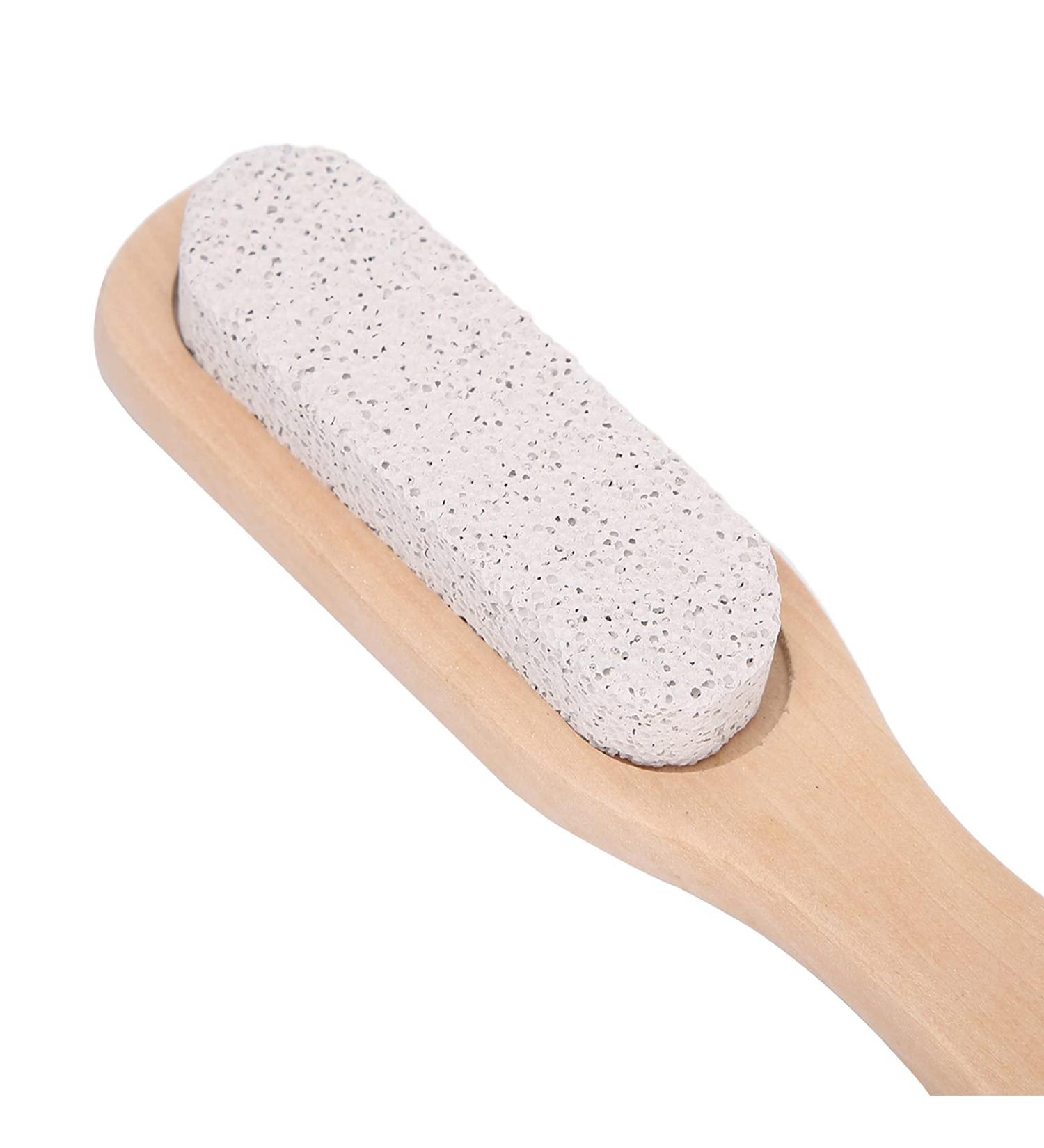 Foot file tote foot cuticle remover pedicure foot file skin callus pumice removal stone foot pedicure tool with wooden handle for pedicure and foot care - Buy Online on GoSupps.com