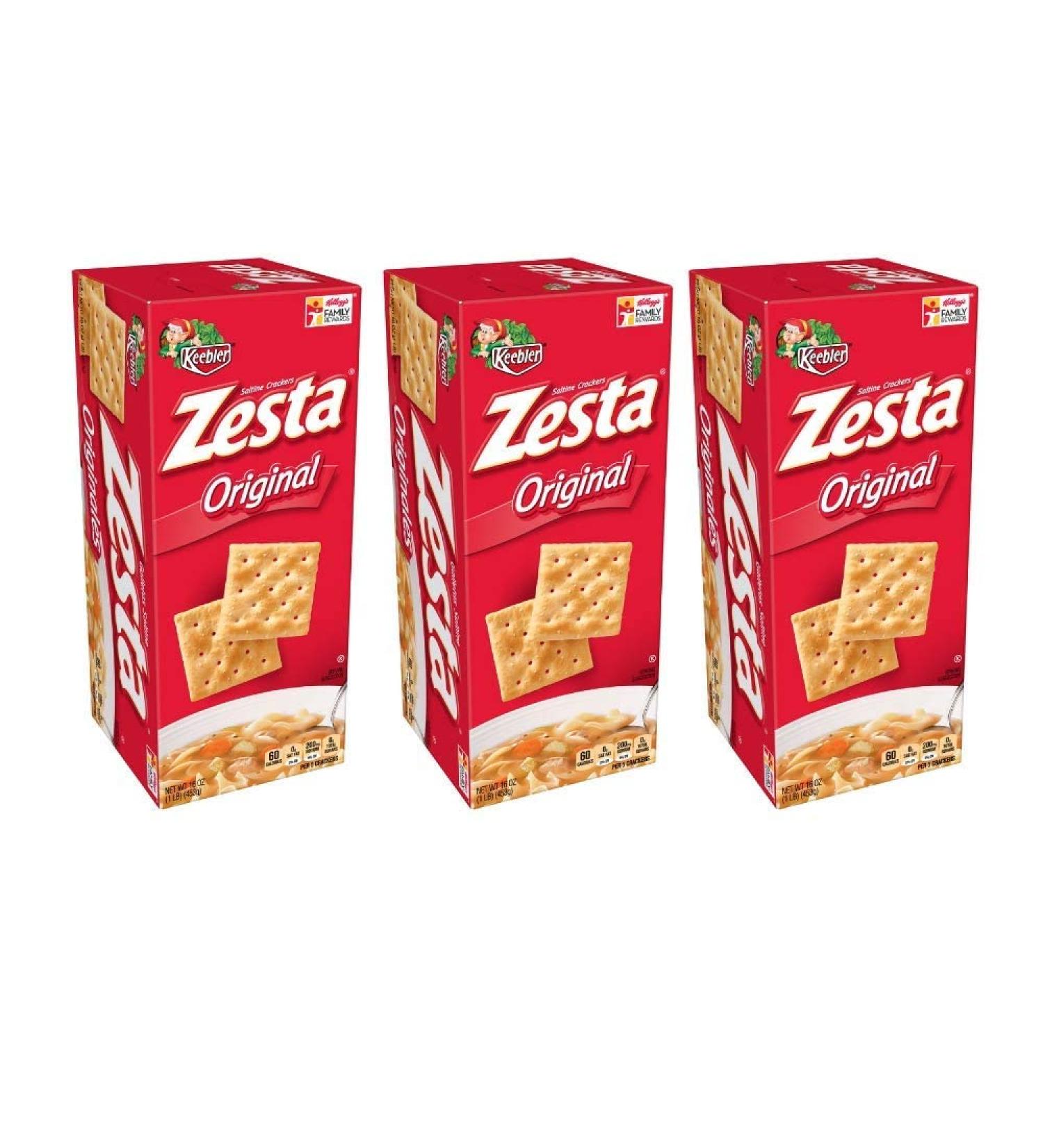 Keebler Zesta Original Saltine Crackers 16 Oz - 3 Pack - Buy Online on GoSupps.com