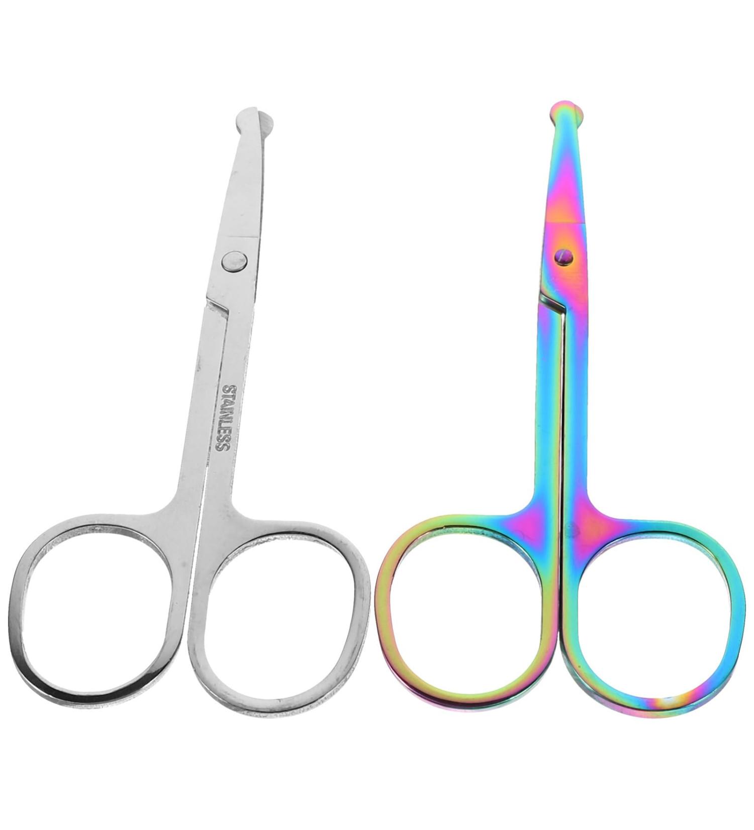 Mipcase 4 Pcs Nose Hair & Ear Hair Cutter - Stainless Steel Eyelash & Eyebrow Clippers - Safe & Colorful Grooming Tools for Men - International Shipping Available - Buy Online on GoSupps.com