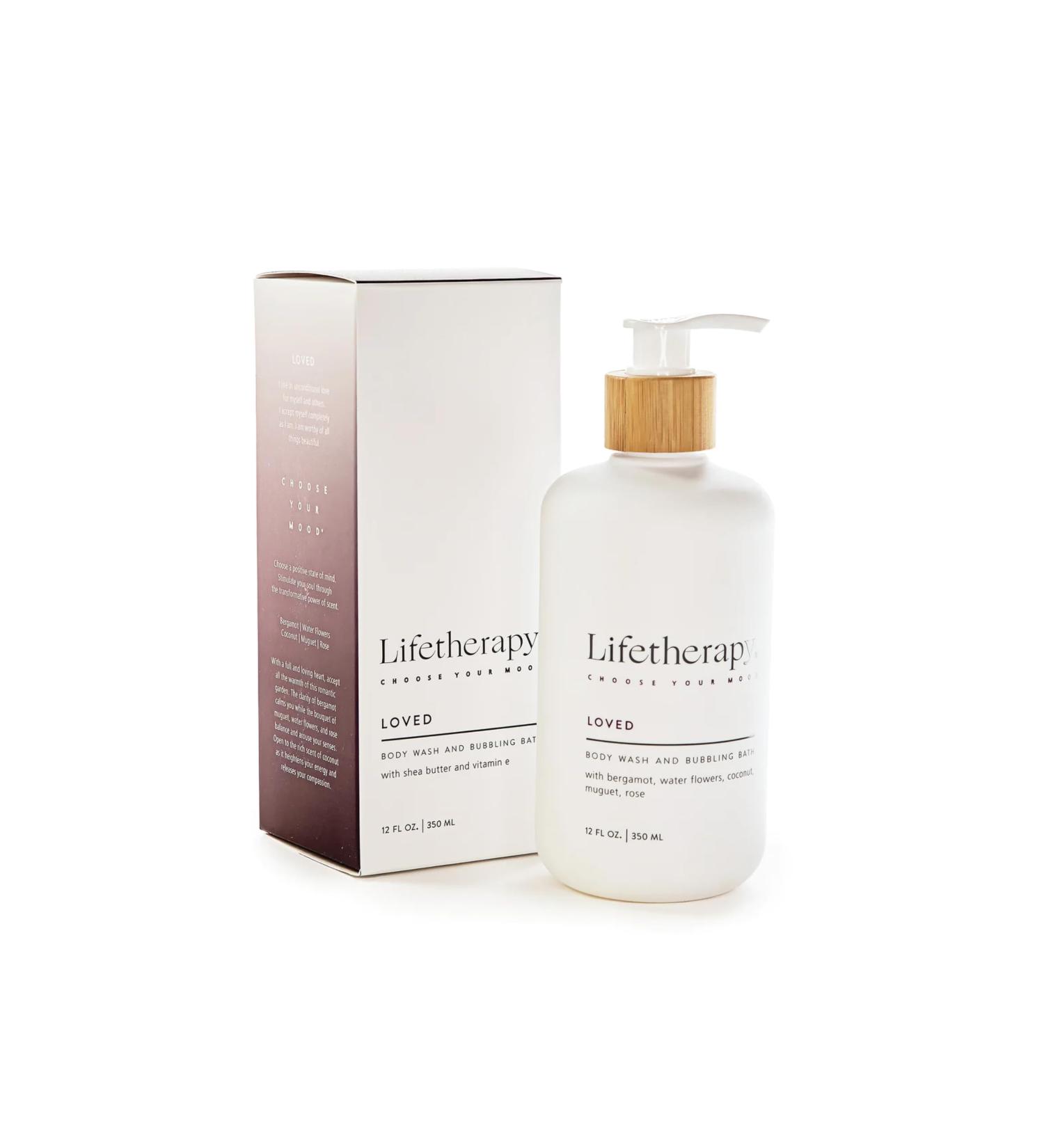 Lifetherapy Body Wash & Bubbling Bath | Sulfate Free Body Wash Bubble Bath & Hand Soap - Loved | Shop Internationally - Buy Online on GoSupps.com