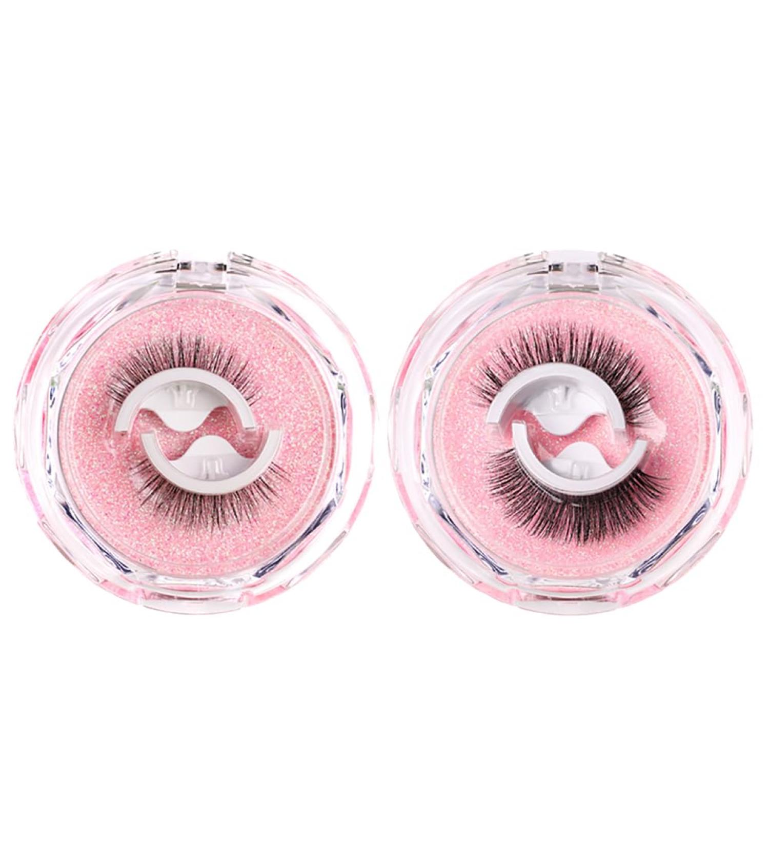 2 Pairs Reusable Adhesive Eyelashes - No Glue Natural Look Self-Adhesive False Lashes with Storage Box - Perfect for International Shipping - Buy Online on GoSupps.com