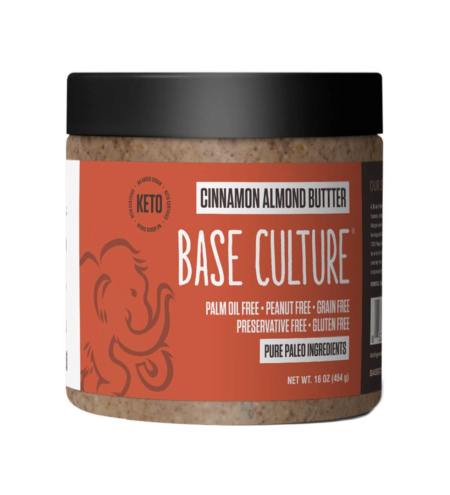 Paleo Almond Butter  Cinnamon Almond  100% Paleo Certified and Gluten Free Almond Butter  6g Protein Per Serving  Crafted by Base Culture (1 Count) - Buy Online on GoSupps.com