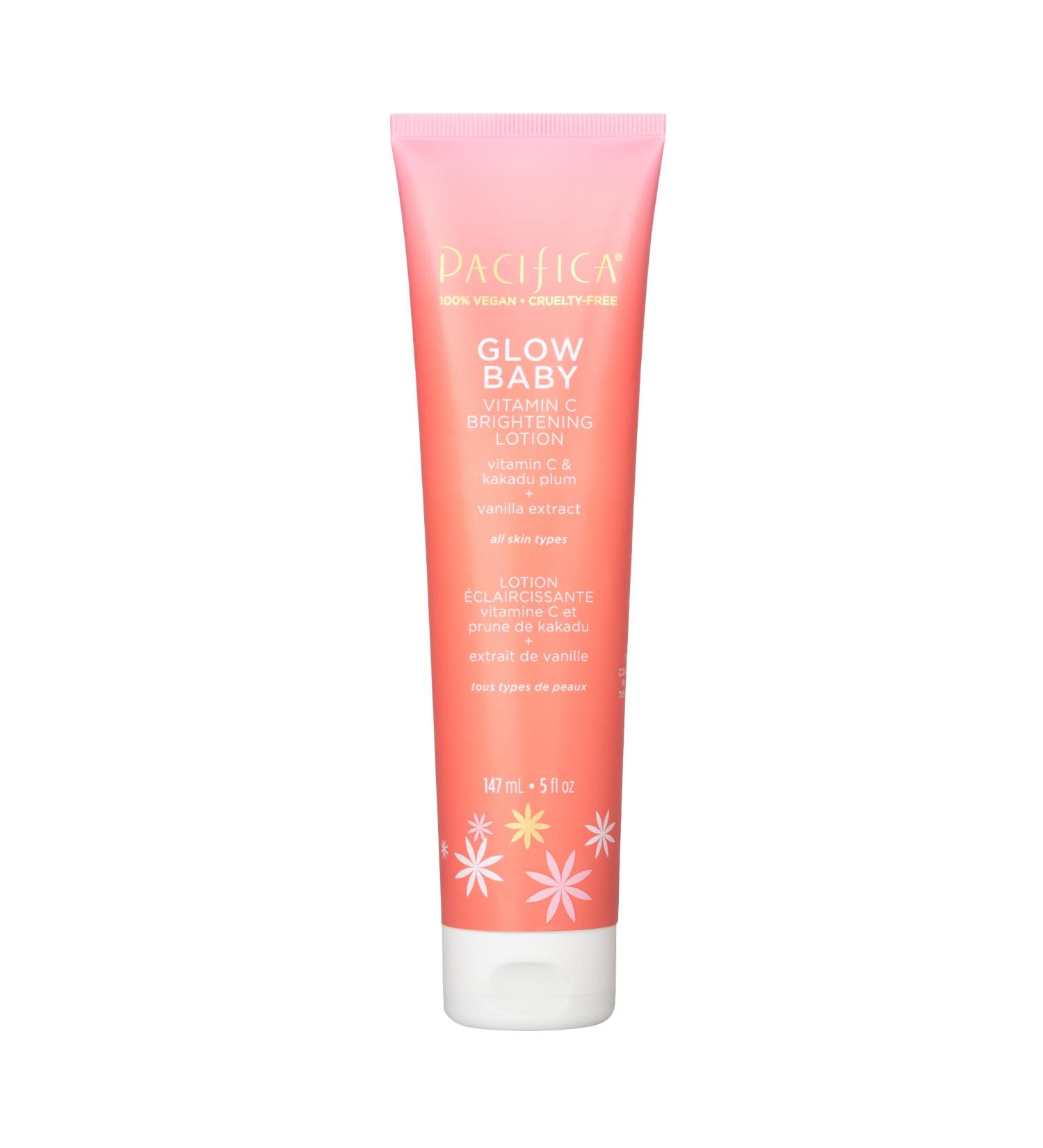 Pacifica Beauty Glow Baby Vitamin C Brightening Body Lotion - Hydrating & Soothing Skin Care | Vegan Moisturizer with Vitamin E & Kakadu Plum - 5 fl oz - Buy Online on GoSupps.com