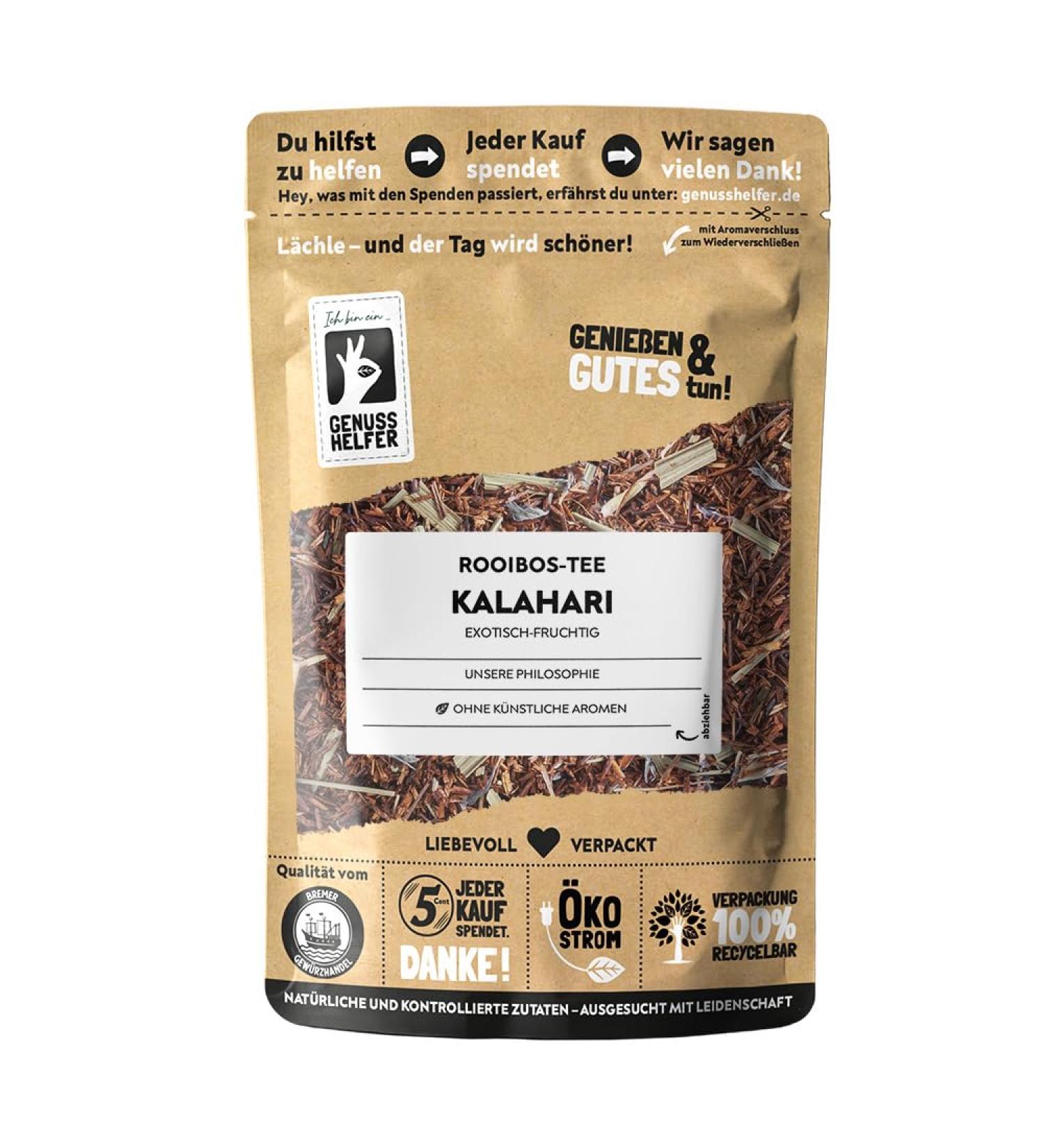 Bremen Spice Trade Rooibos Tea Kalahari - 100g | Loose Leaf Citrus Aroma | Perfect for Relaxed Moments - International Shipping - Buy Online on GoSupps.com