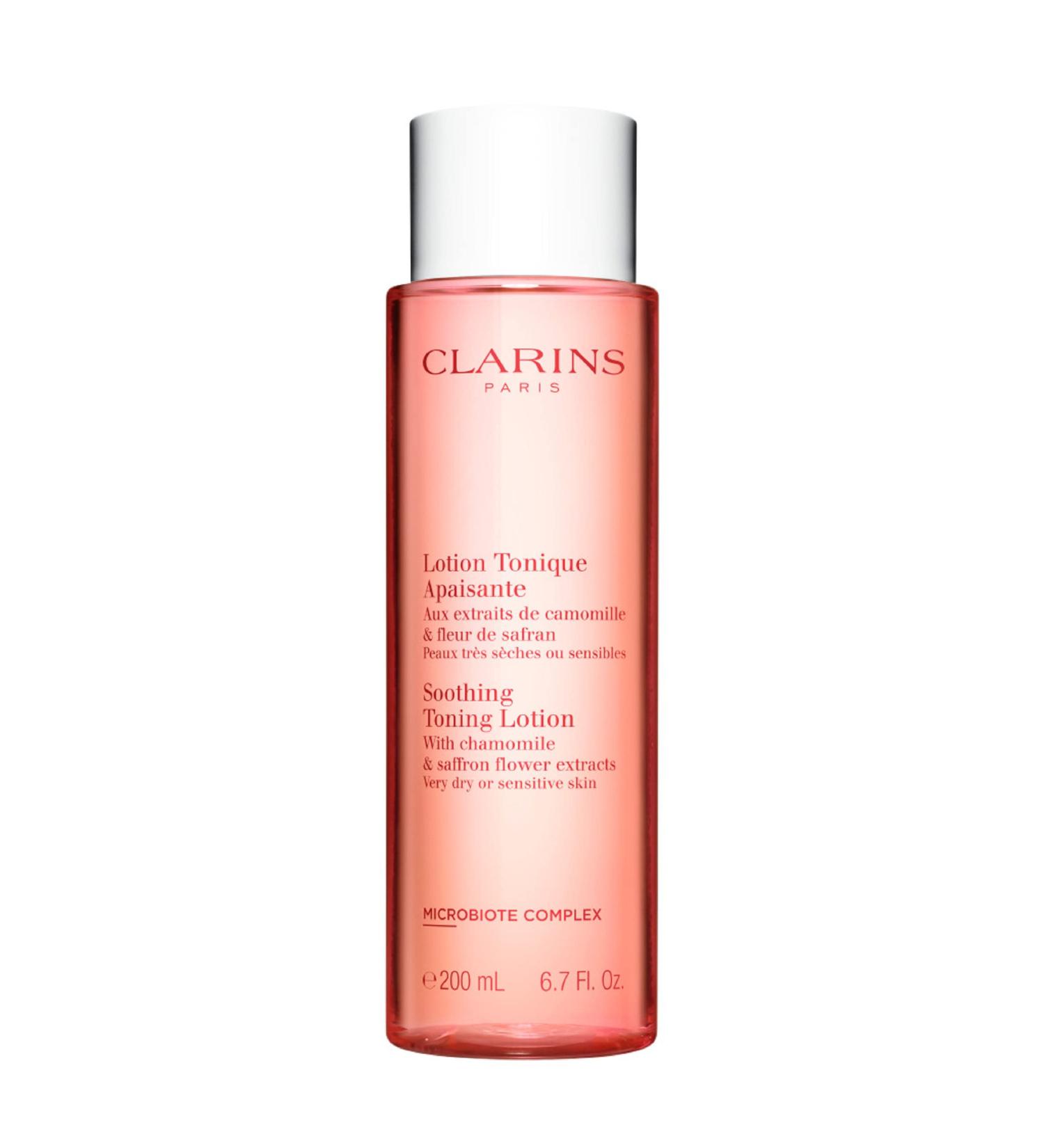 Clarins Soothing Toning Lotion - 14-Day Soft, Soothed Skin | Chamomile Extract | For Very Dry & Sensitive Skin - Buy Online on GoSupps.com