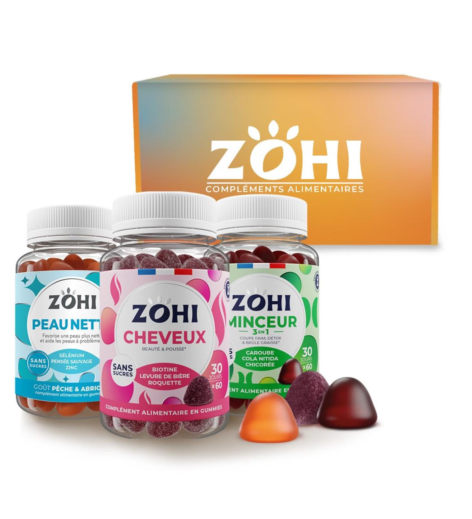 Summer Food Supplement Box 1 Zohi Pill Box Clean Skin - 1 Zohi Slimming Pill Box - 1 Zohi Hair Pill Box - 3 x 60 Erasers - ZO - Buy Online on GoSupps.com