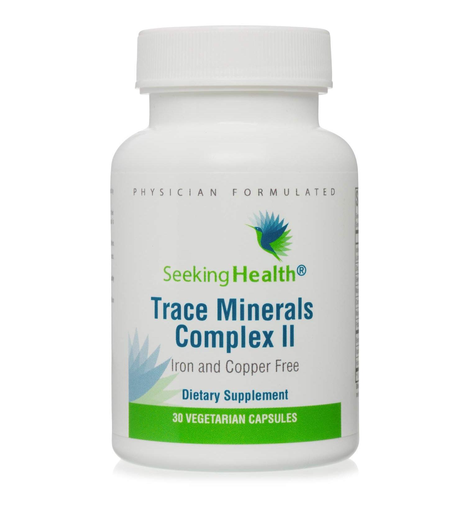 Seeking Health Trace Minerals Complex II - 30 Capsules | Iodine & Zinc Supplement for Healthy Energy, Skin, Hair & Nails - Buy Online on GoSupps.com