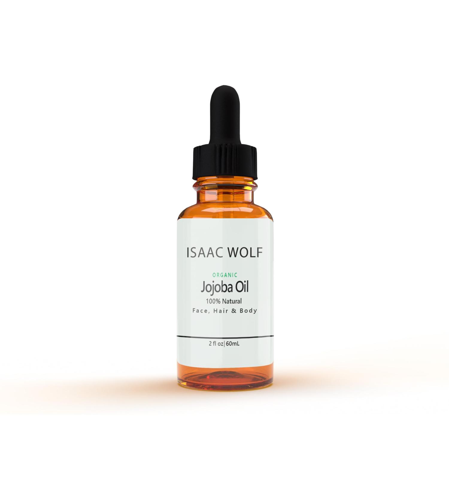 ISAAC WOLF Organic Golden Jojoba Oil 100% Pure Cold Pressed - Anti-Aging Antioxidants for Face Hair & Body (2 FL OZ - Buy Online on GoSupps.com
