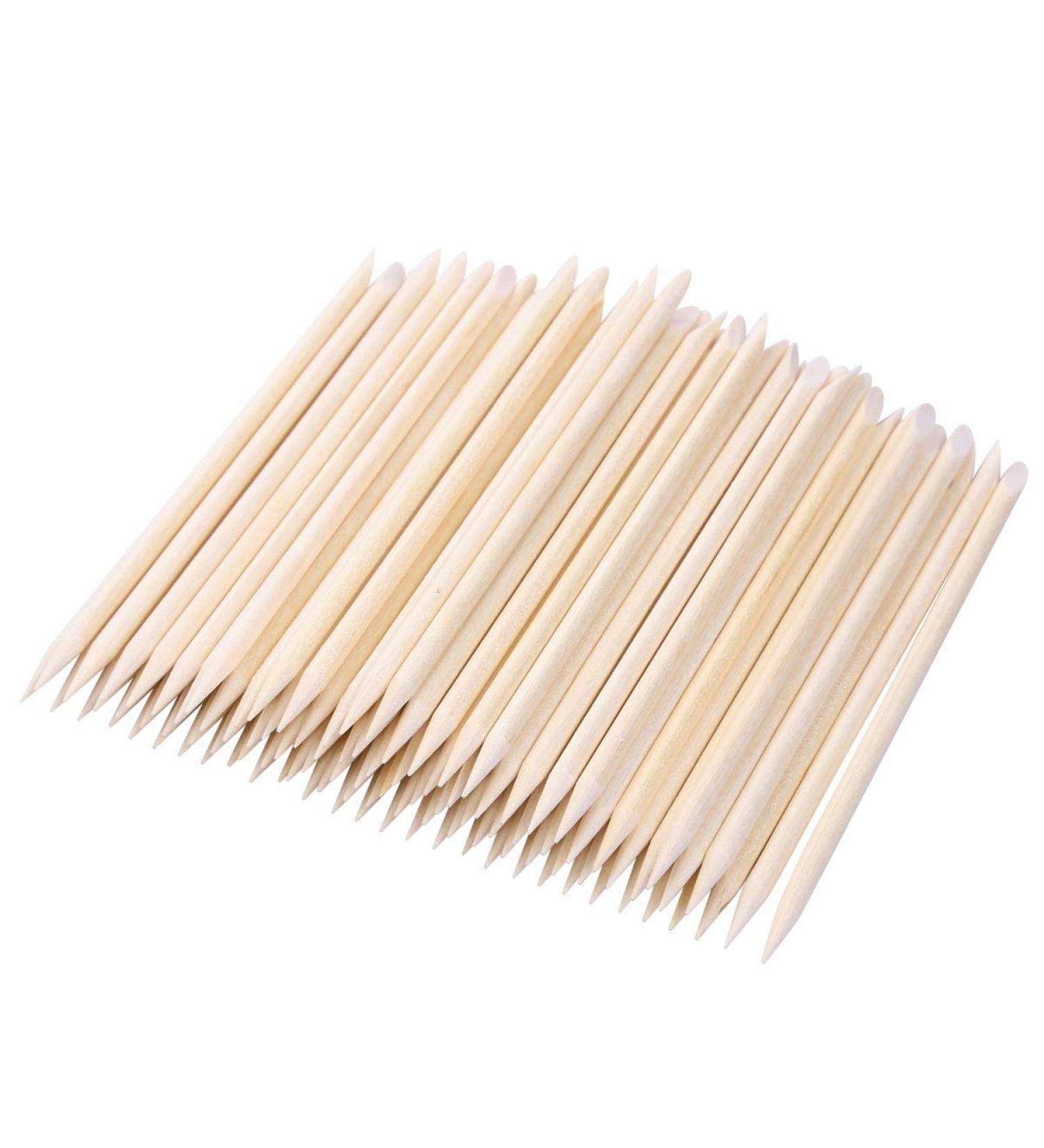 300 Count Orange Wood Stick 4.5 inch Cuticle Pusher Remover | Orangewood Cuticle Sticks for Nail Art Manicure & Pedicure - Buy Online on GoSupps.com