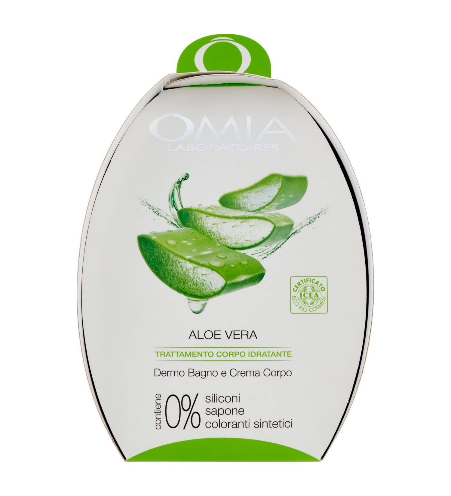 Omia - Aloe Vera body Contains bath and body cream Nutrient and Moisturizing ideal for Miste and Grassa skin Dematologically tested - Buy Online on GoSupps.com