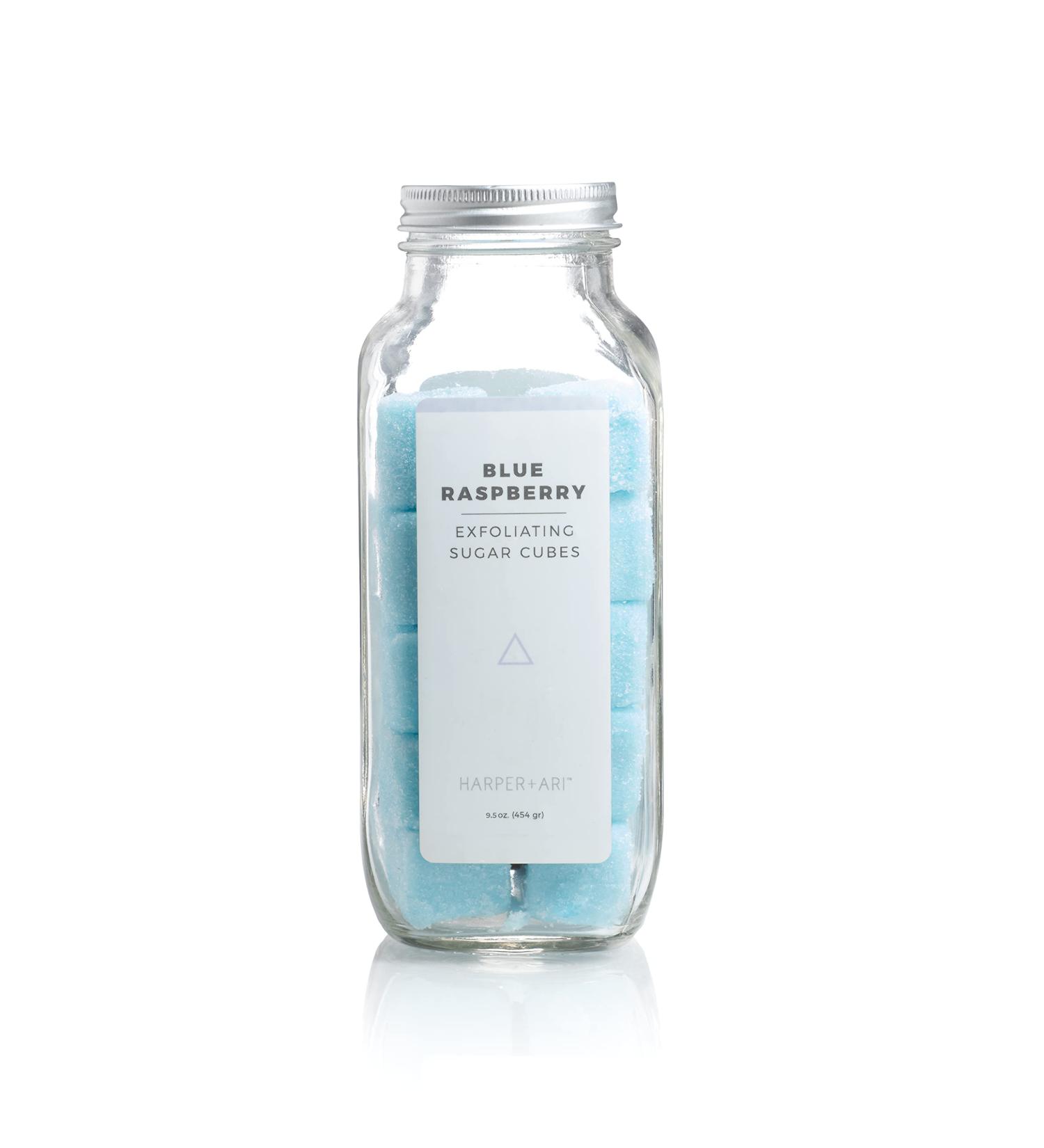 Blue Raspberry Sugar Scrub Cubes - Exfoliating Body Scrub with Shea Butter & Aloe Vera | 18 Single Use Cubes (16oz - Buy Online on GoSupps.com
