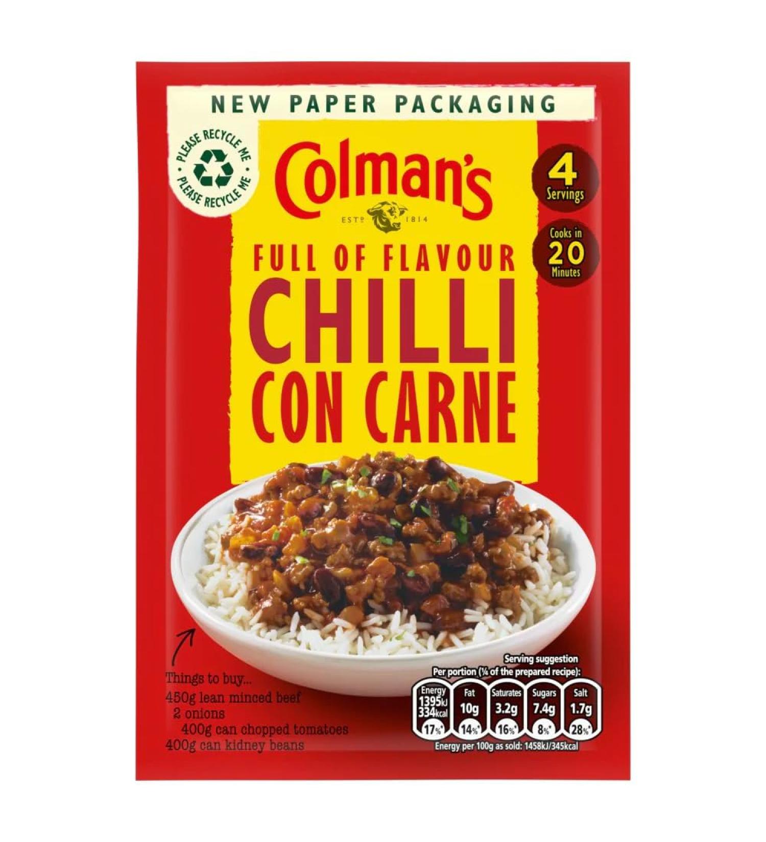 Colman's Chilli Con Carne Recipe Mix 50g