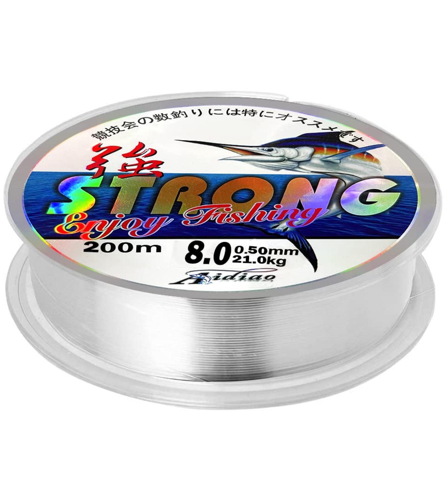 200m Nylon Fishing Line | 0.5mm Monofilament | 21kg Load Capacity | Tear-Resistant Transparent Thread International Shipping - Buy Online on GoSupps.com