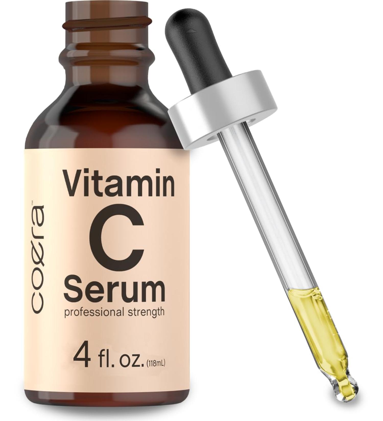 Vitamin C Serum for Face | 4 fl oz Hydrating Dark Spot Treatment | Paraben & SLS Free | International Shipping Available - Buy Online on GoSupps.com