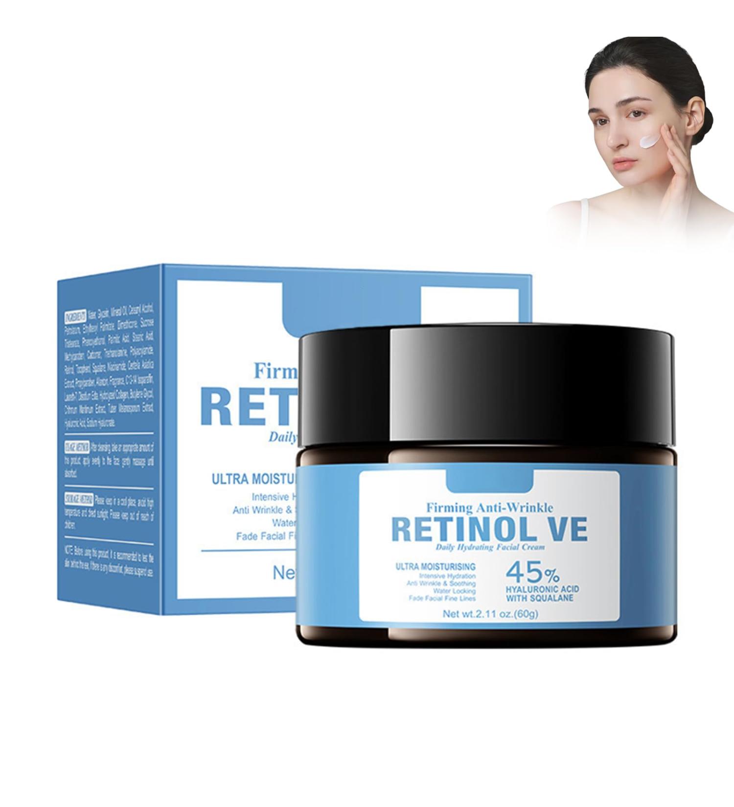 Cr me anti-rides au r tinol pour le visage - 60 g - Cr me hydratante pour le visage - Apaise et att nue les rides - Cr me anti-rides facile p n trer - Pour le cou et le d colet  - Buy Online on GoSupps.com