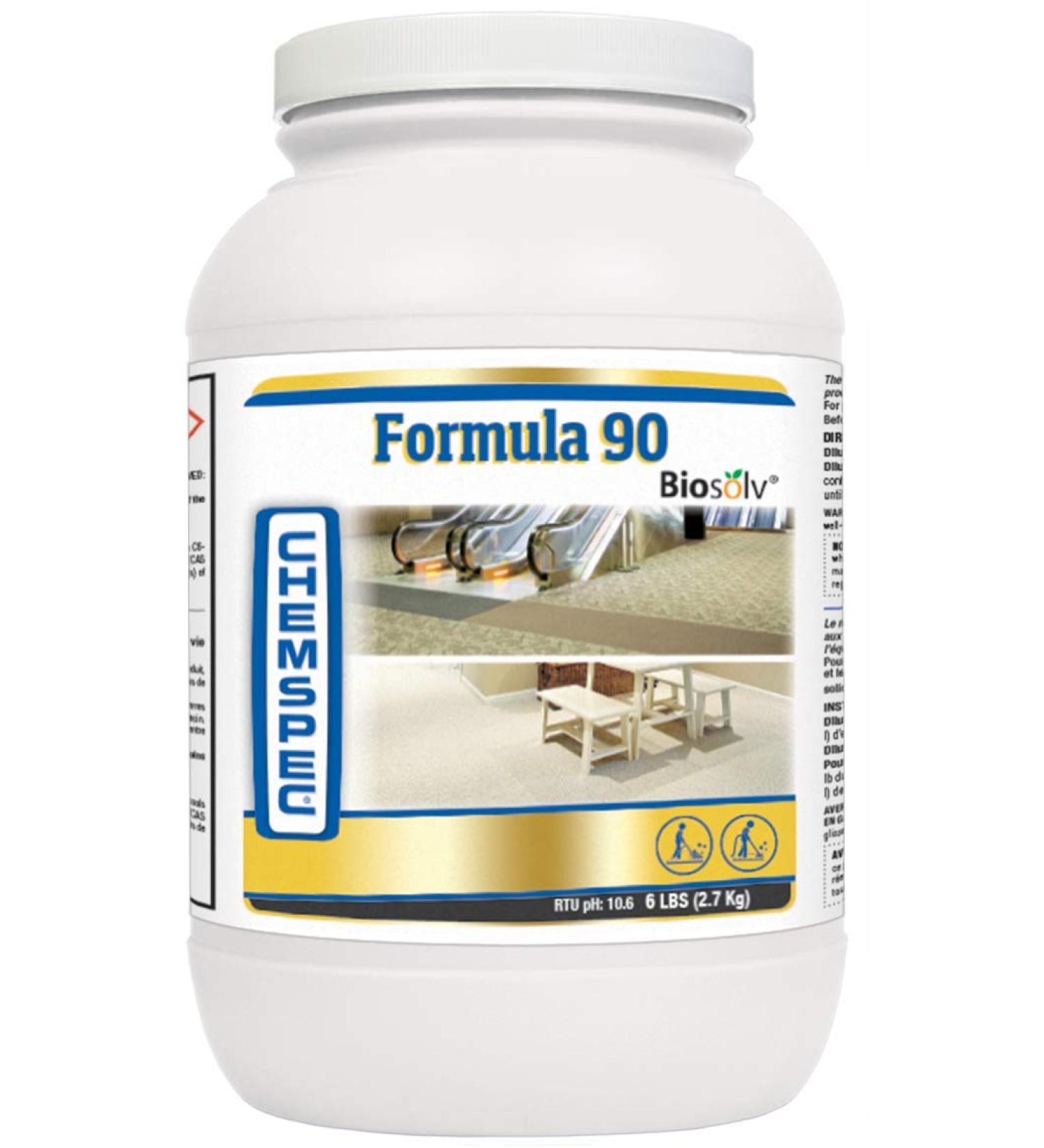 Chemspec C-PF906 Formula 90 BioSolv, Professional Carpet Cleaning Detergent, Quick Dissolving Powder, Fresh Citrus Scent, 1-6 lb jar