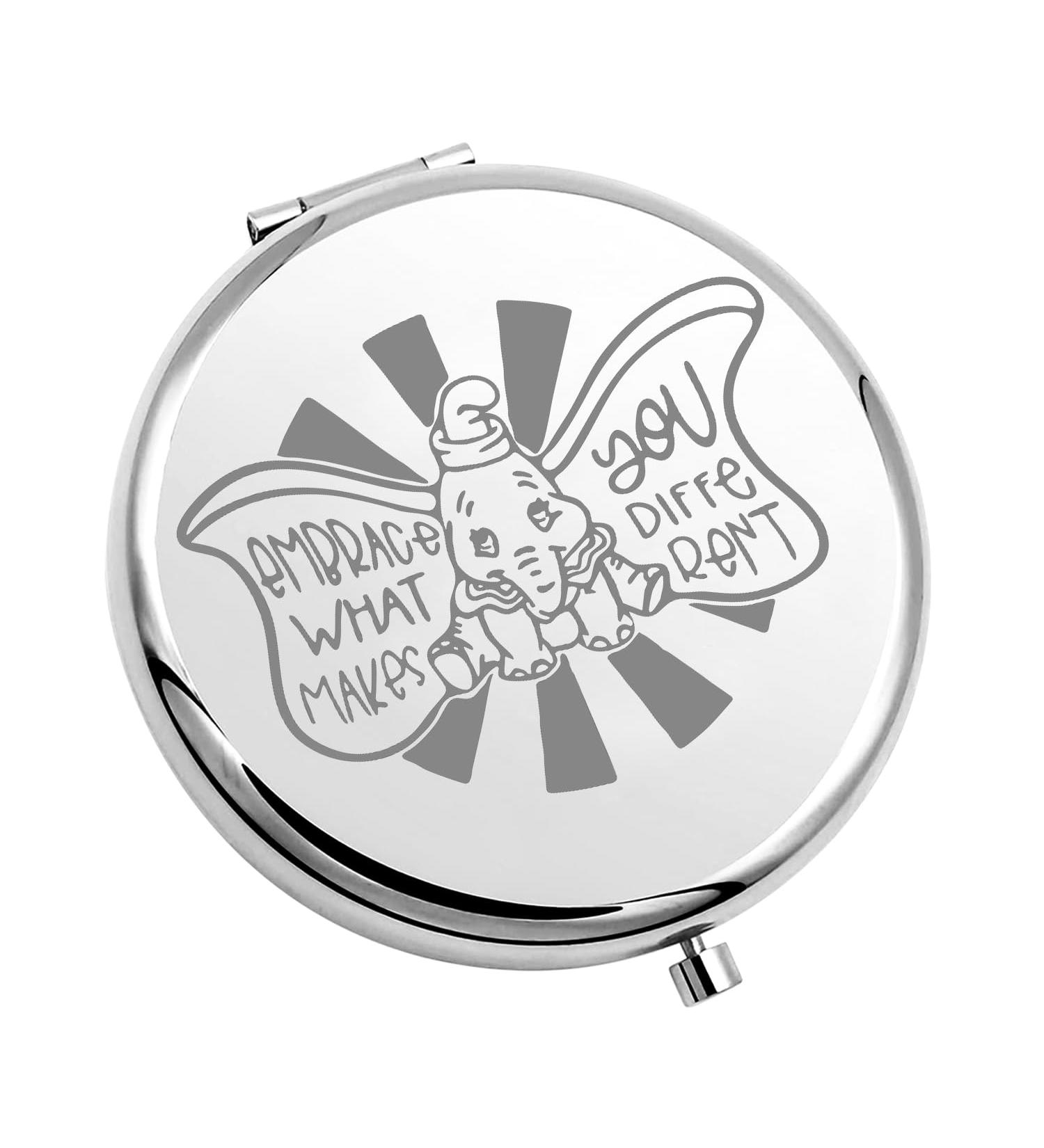 KUIYAI Cartoon Inspired Gift Flying Elephant Makeup Mirror For Girls Women Embrace What Makes You Different (embrace mirrorUK) - Buy Online on GoSupps.com