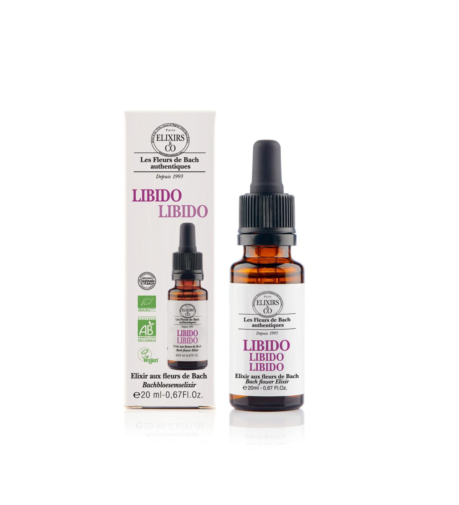 Elixirs & Co - Libido Bio Pr t l'Emploi Compos Unique aux Fleurs de Bach 20ml - Vie Intime Adulte S r nit Calme - Compte Gouttes Fleur De Bach 100% Naturel - Fabriqu en France Libido - 20 ML