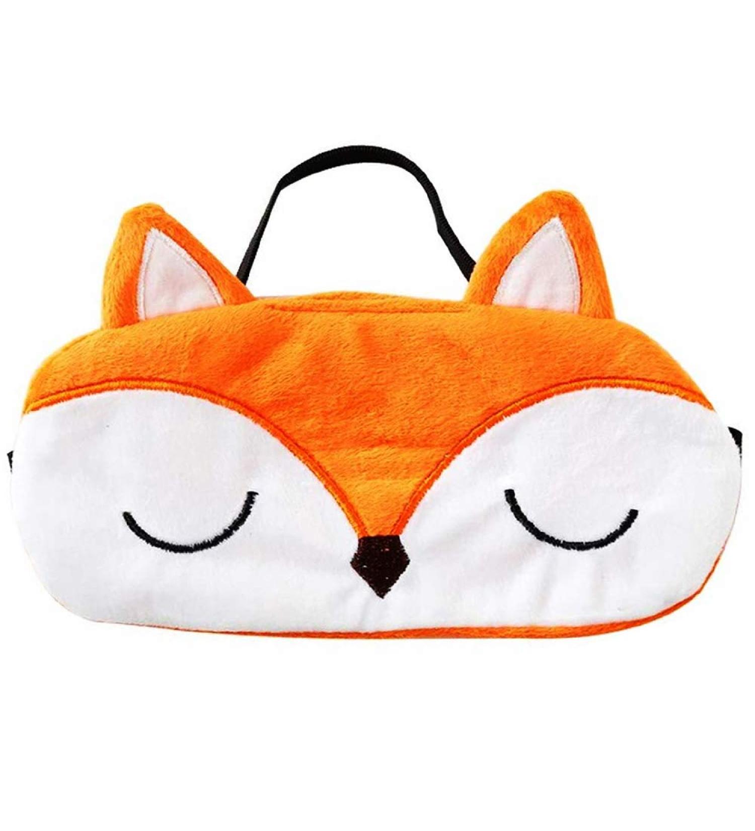 ULIFEMALL Cute Fox Plush Sleep Mask for Kids & Adults - Funny Novelty Animal Eye Cover for Travel & Meditation - Buy Online on GoSupps.com