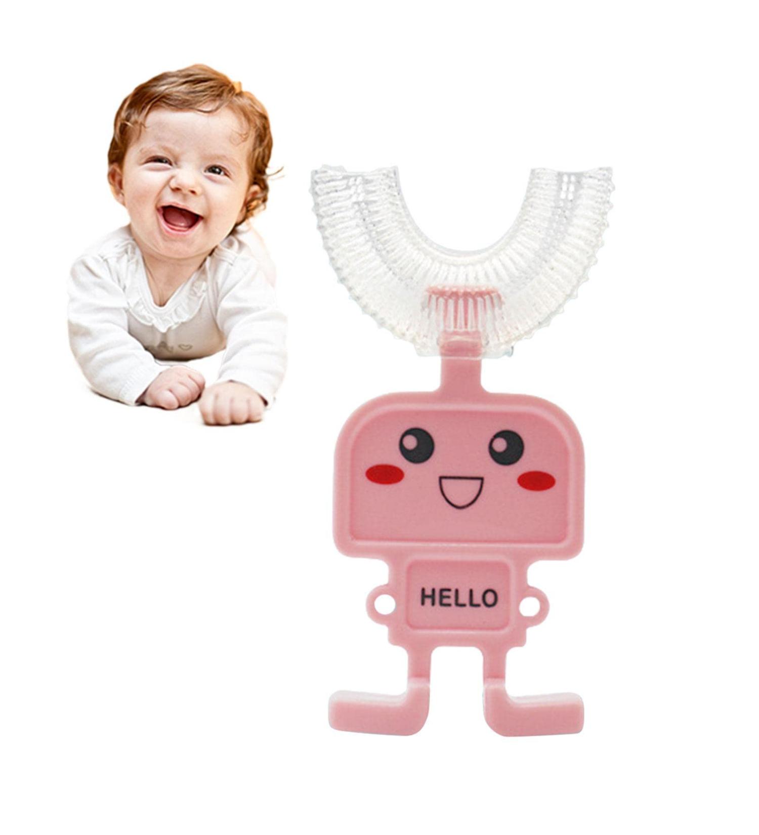 Kids U Shaped Toothbrush All Rounded Children U Shape Toothbrush 360Oral Teeth Cleaning Manual Training Tooth Brush Robot and Birds Toddler Toothbrush Age 2 to12 Xiaoyaoyou - Buy Online on GoSupps.com