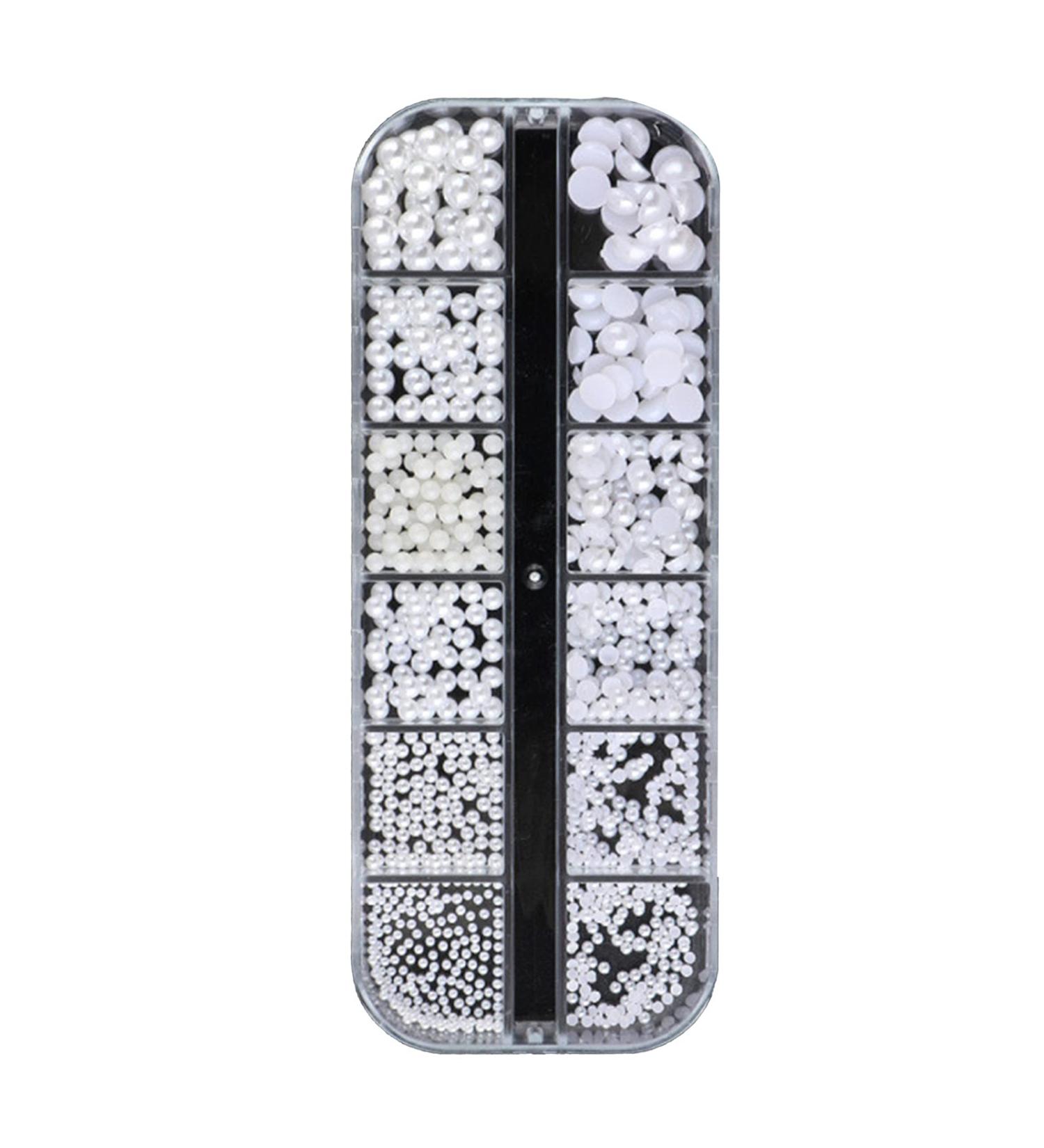 Sanwood 12 Grids Nail Art Flakes & Glitter - Colorful Sequins Gems & Shell Strass for DIY Manicure & Handicrafts - Buy Online on GoSupps.com
