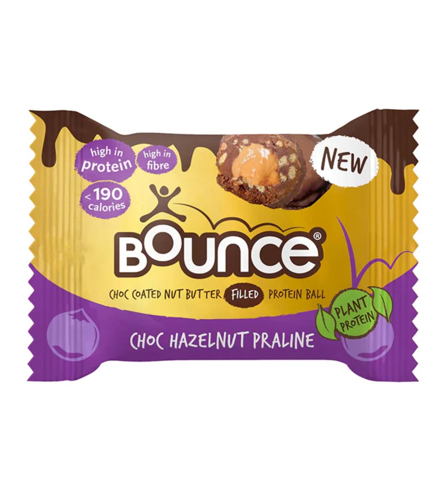 Bounce Dipped Chocolate Hazelnut Praline Protein Ball 40g x 20 Packs - Buy Online on GoSupps.com