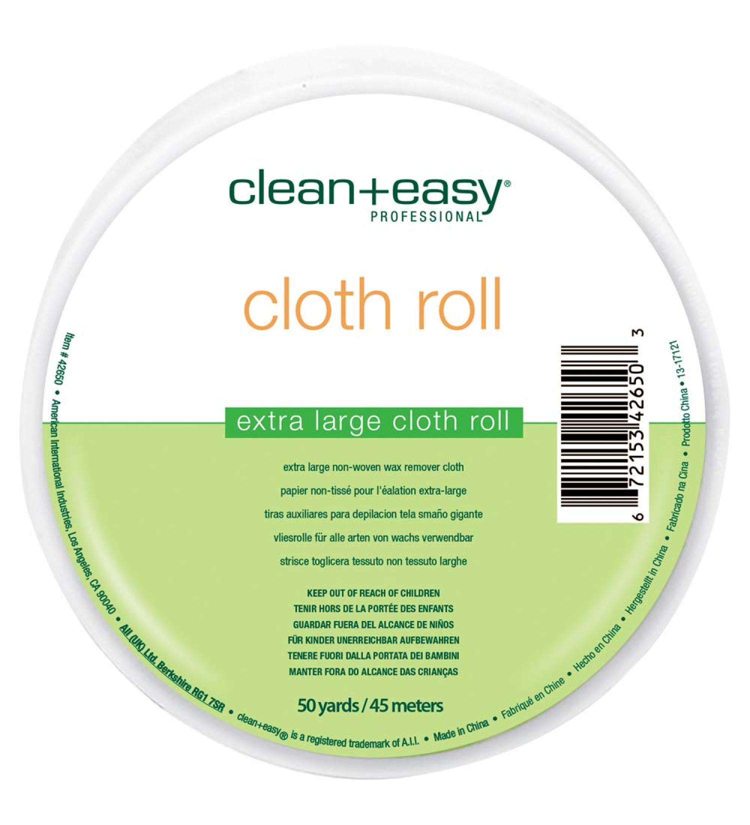 Clean + Easy Cloth Epilating Cloth for Full Body Hair Removal and Brazilian Waxing - 50 Yard Roll (150 ft) - Buy Online on GoSupps.com