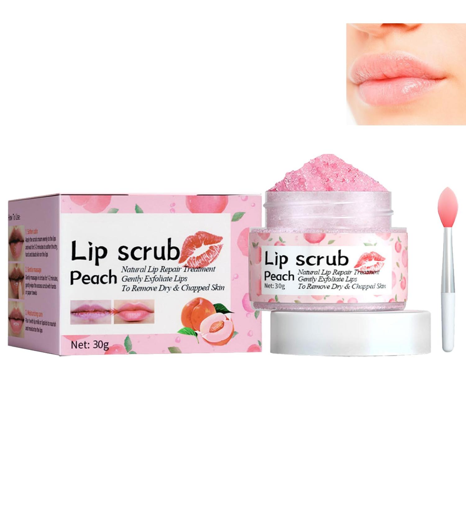 Koahde Natural Lip Peeling - 2 in 1 Lip Care & Repair Sugar Scrub for Cracked & Dry Lips - 30g Sleep Mask - Buy Online on GoSupps.com
