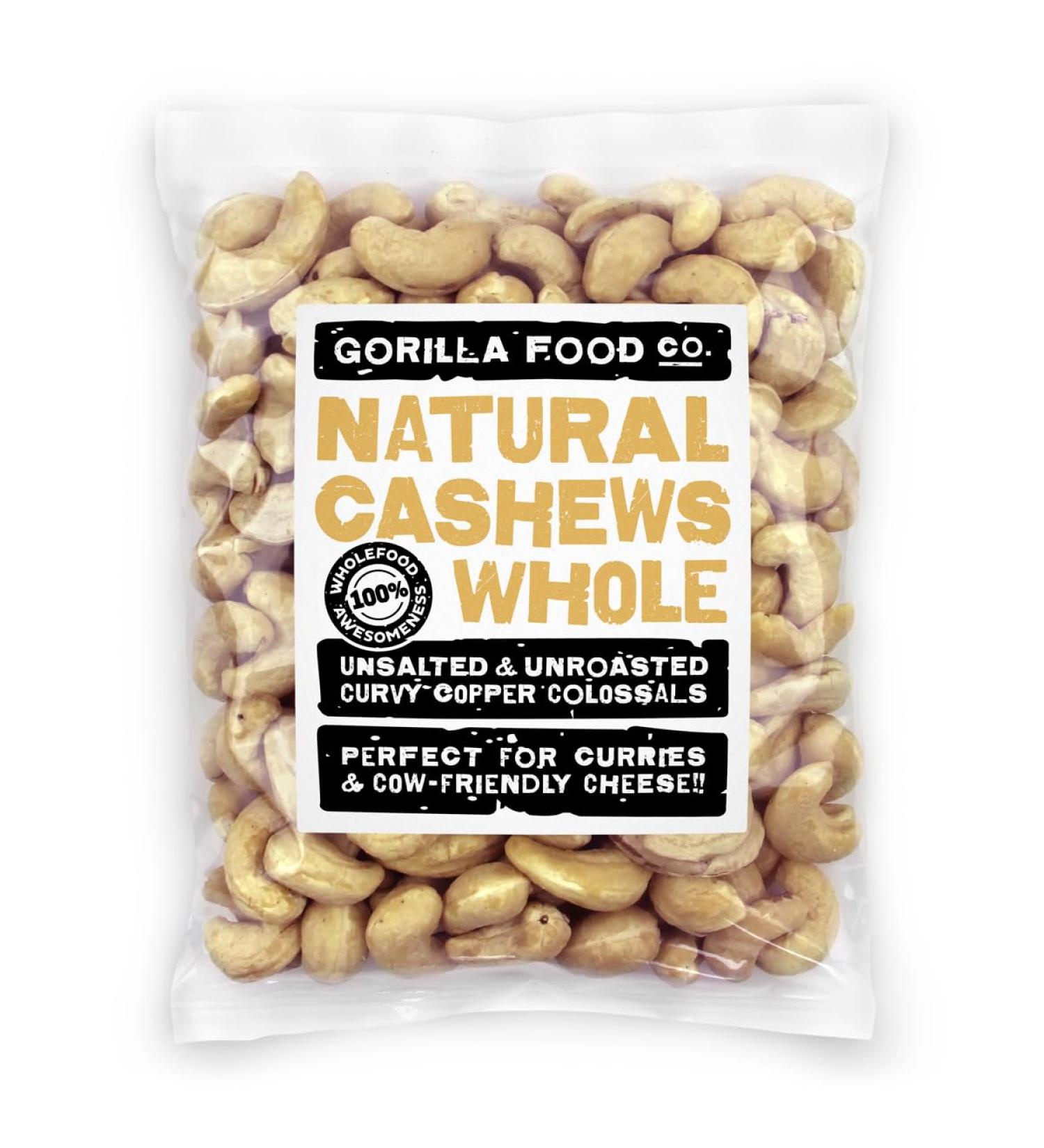 Gorilla Food Co. Cashew Nuts Whole - 200g - Buy Online on GoSupps.com