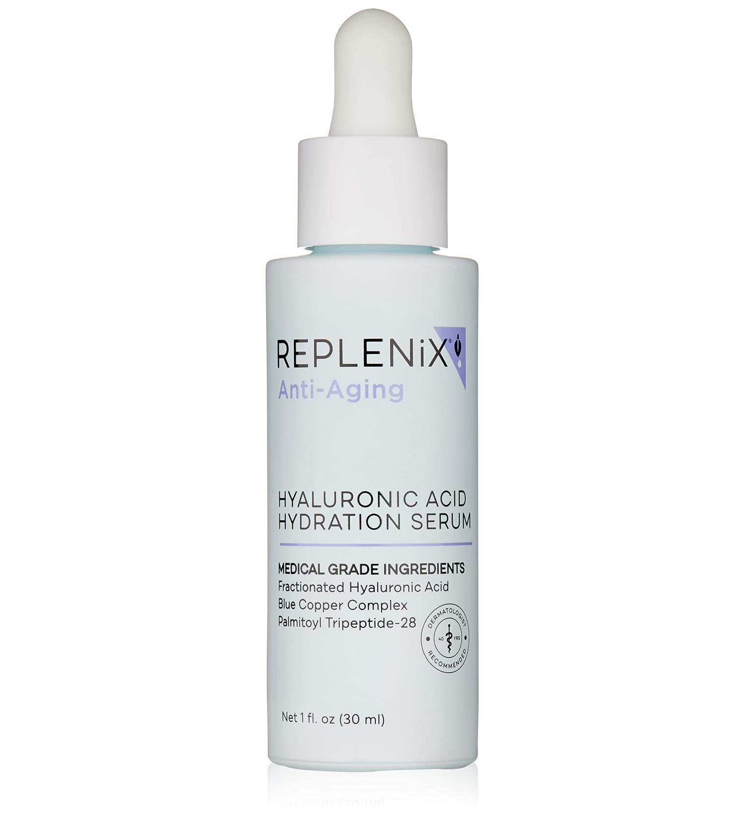 Replenix Pure Hydration Hyaluronic Acid Serum - Medical Grade Anti-Aging Treatment - 1 oz - Reduce Wrinkles, Even Skin Tone, and Firm Skin - Buy Online on GoSupps.com