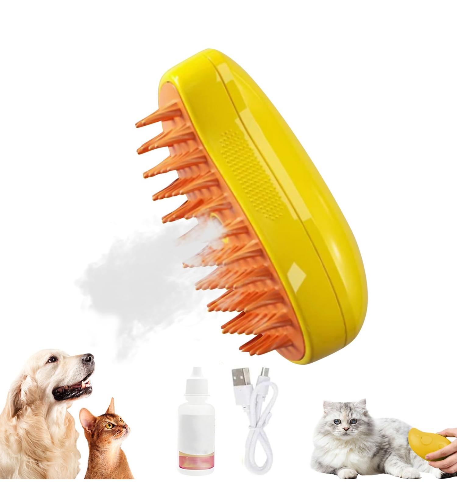 Cat & Dog Brush with Water Tank - Effortless Hair Removal & Massage for All Breeds - Buy Online on GoSupps.com
