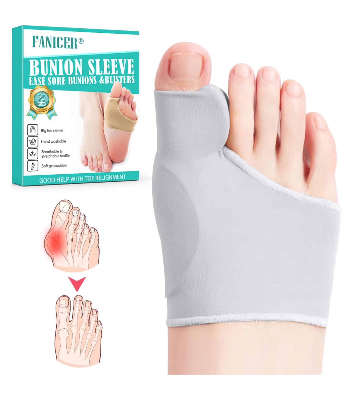 Hallux Valgus Socks Hallux Valgus Corrector Hallux Valgus Toe Separator Corrector Splint with Gel Pad Elastic and Soft Ba - Buy Online on GoSupps.com