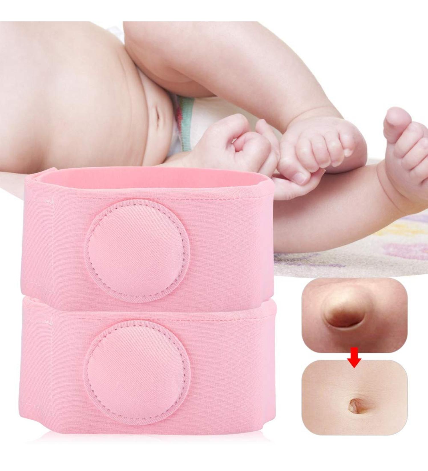 Hernia Belt for Babies - Infant Abdominal Binder 2 Piece Set - Umbilical Hernia Treatment and Support for Newborns - Rosa - Buy Online on GoSupps.com