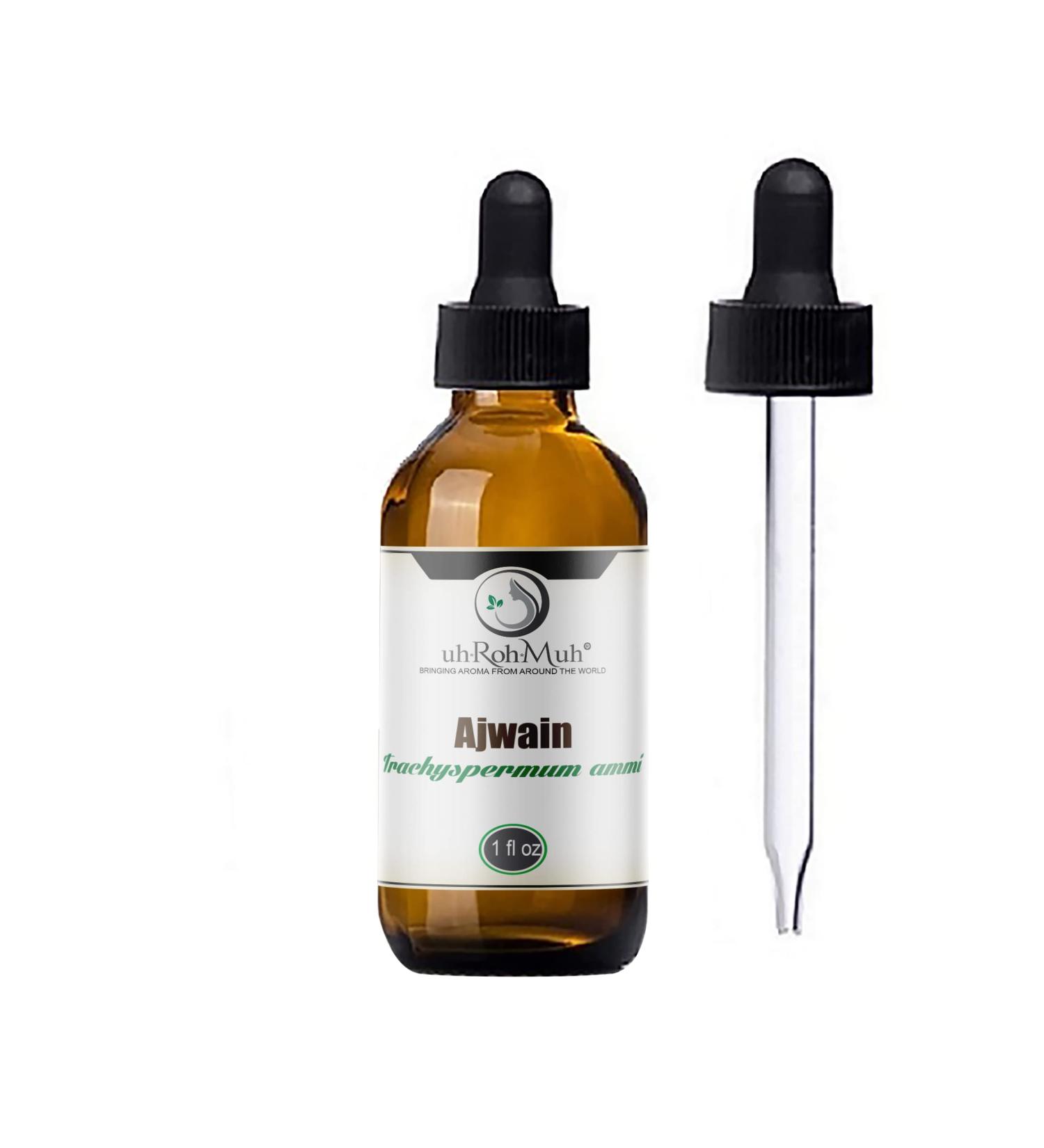 Ajwain Essential Oil || Trachyspermum Ammi || Pure & Natural || India 1 fl oz with Glass Dropper Clove 1 Fl Oz (Pack of 1)