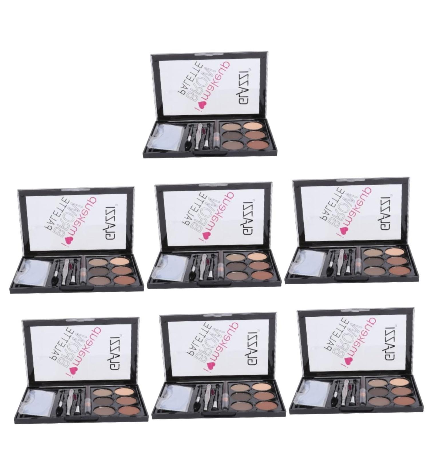 Healvian 7 Sets Eyebrow Powder Set Brow Makeup Pigmented Matte Lady Eyebrow Powder Waterproof Multi-tool Abs - Buy Online on GoSupps.com