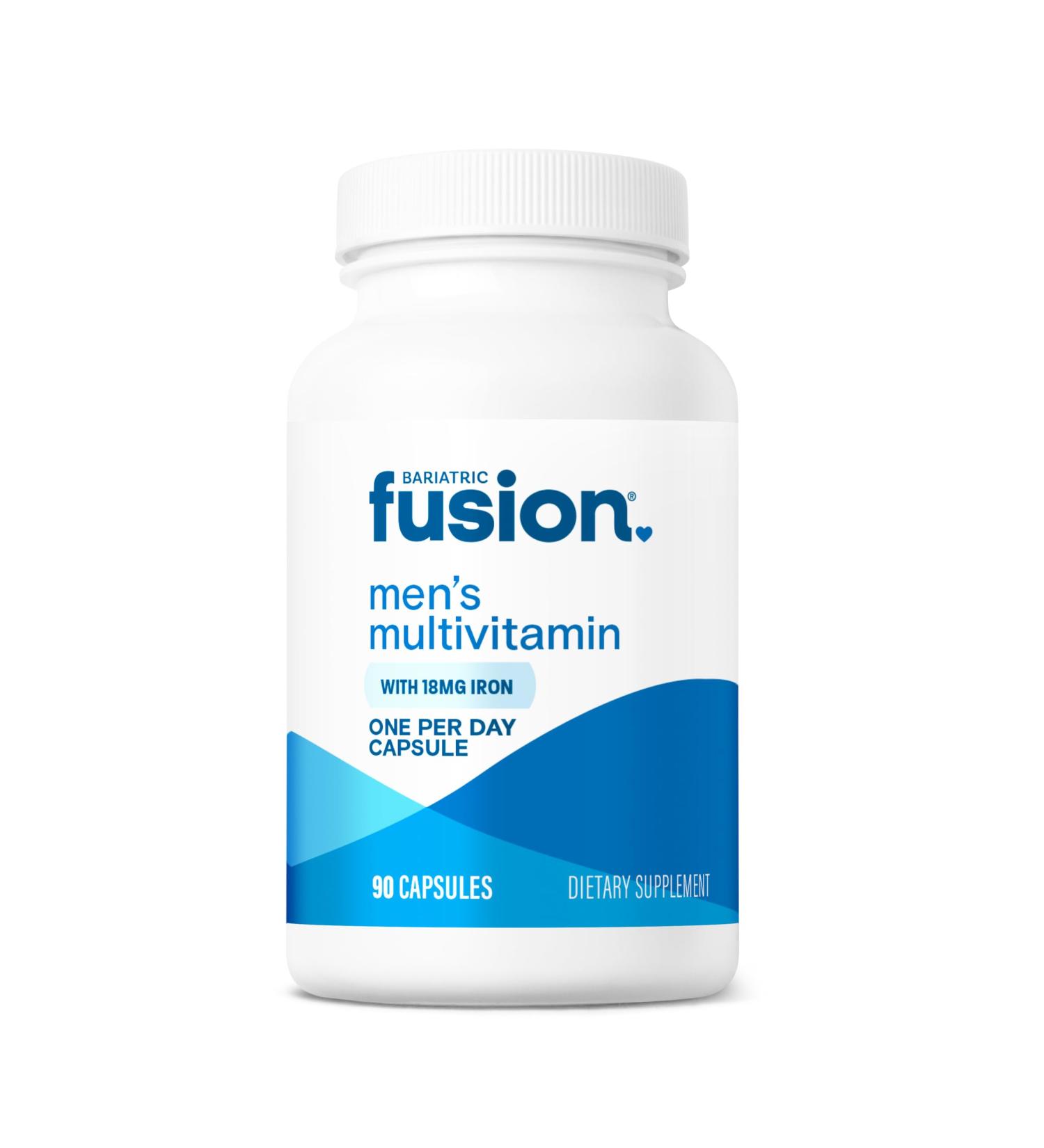 Bariatric Fusion One Per Day Bariatric Multivitamin with Iron for Men | with Prostate and Heart Support Vitamins* | Gastric Bypass and Sleeve Gastrectomy | 90 Capsules | 3 Month Supply - Buy Online on GoSupps.com